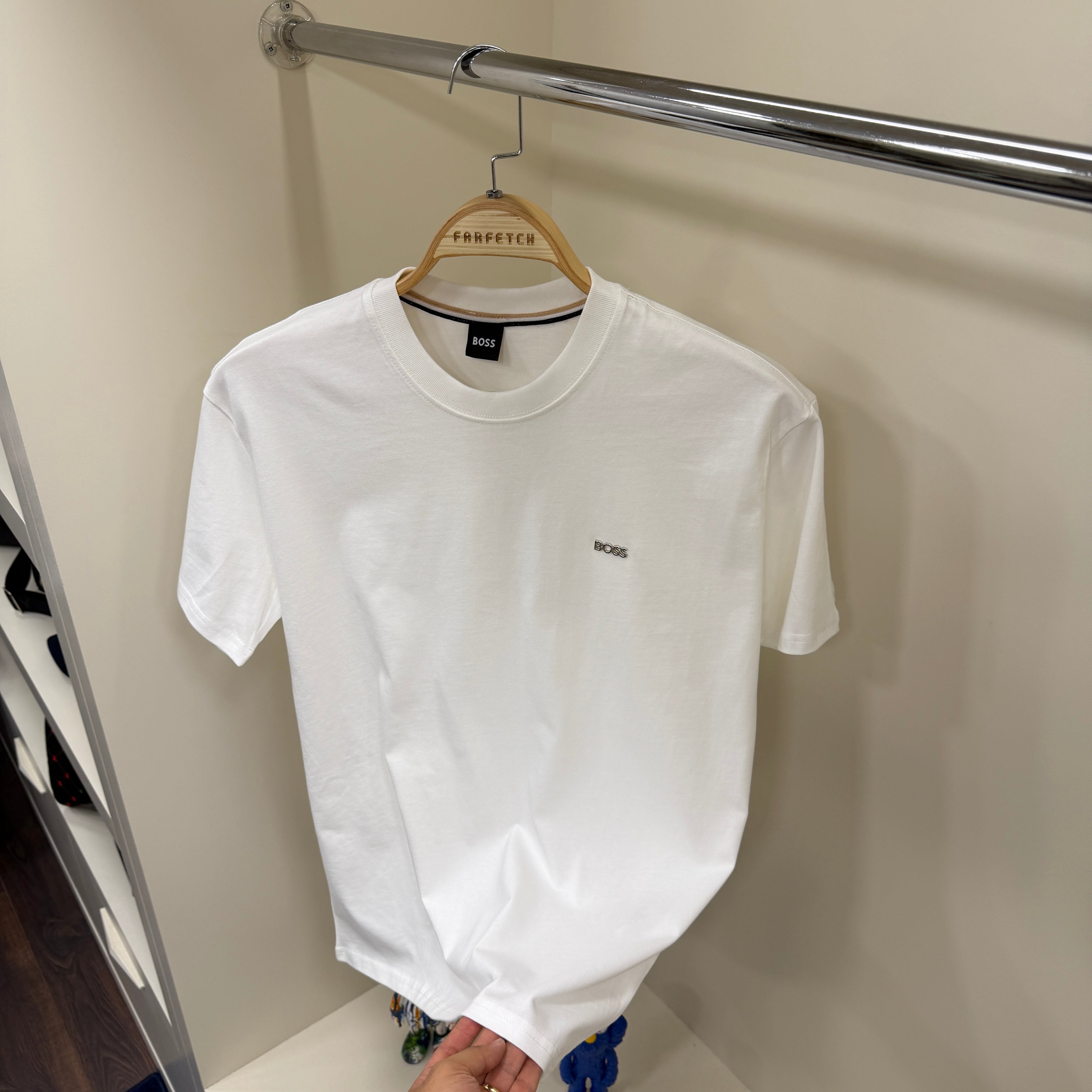 Hugo Boos Küçük Logo Beyaz T-shirt