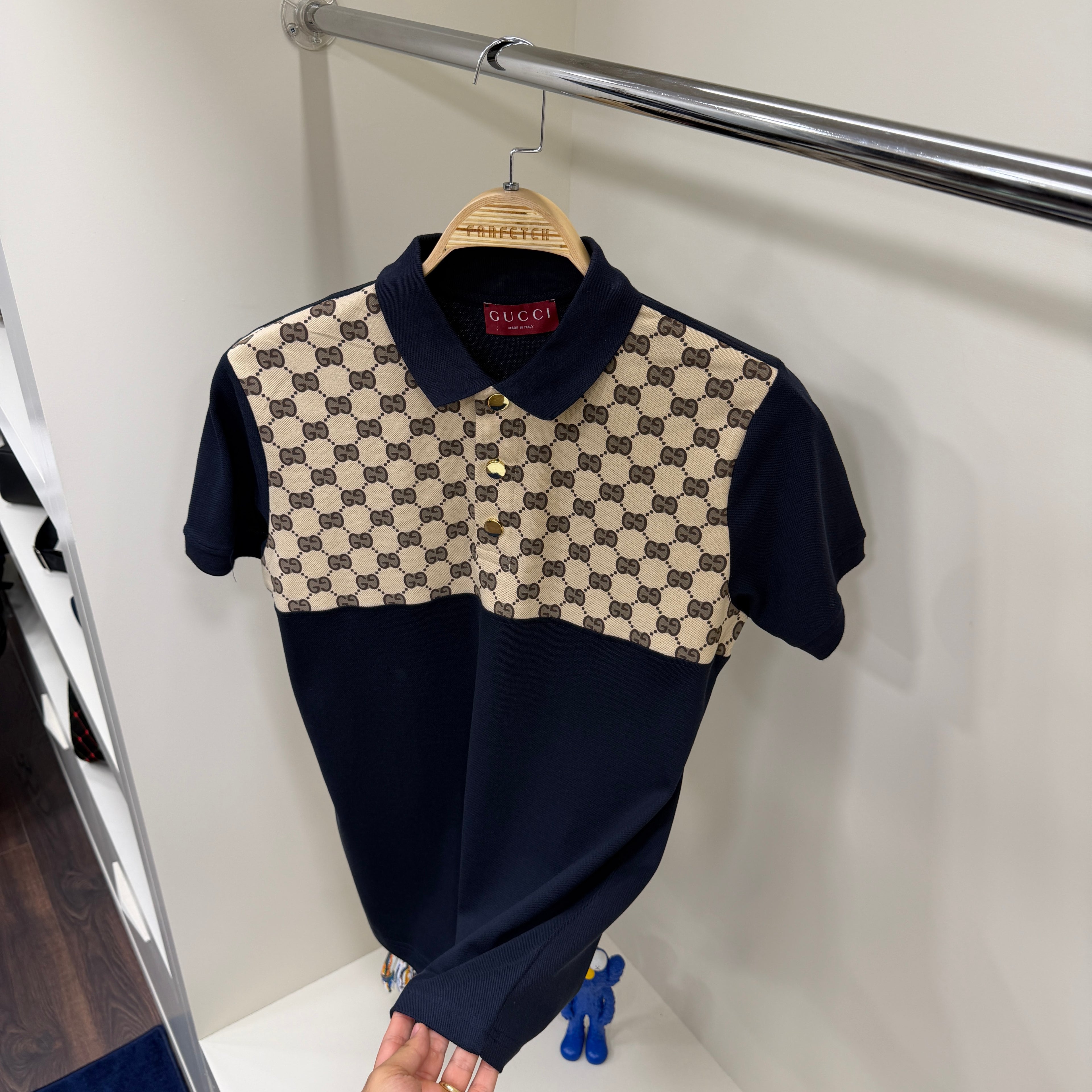 Gucci Sınırlı Sayıda Lacivert Polo Yaka Tshirt