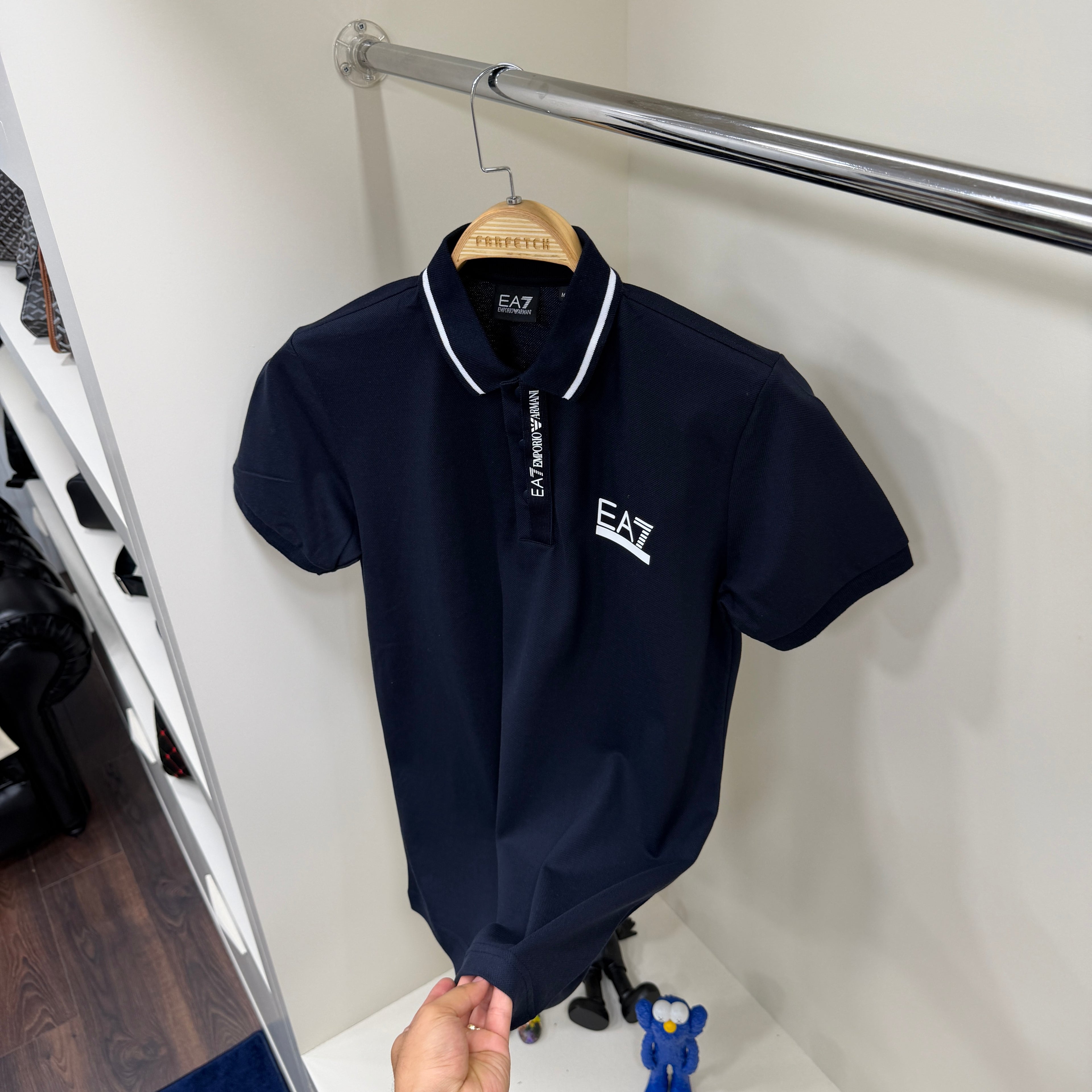 Emporio Armani EA7 Lacivert Polo Yaka Tshirt