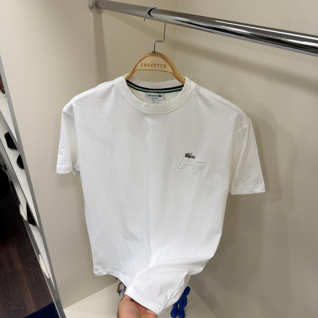 Demir Logo Lacoste Beyaz T-shirt
