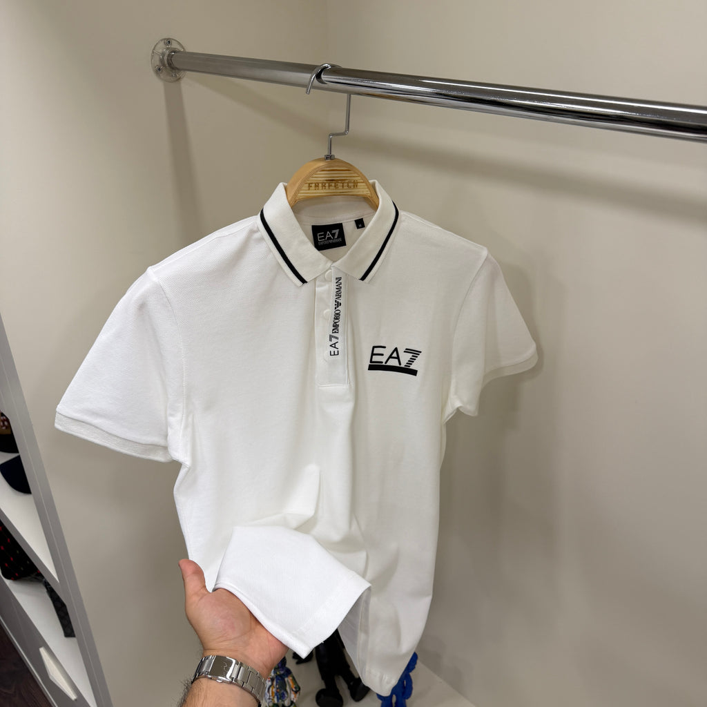 Emporio Armani Beyaz Polo Yaka Tshirt