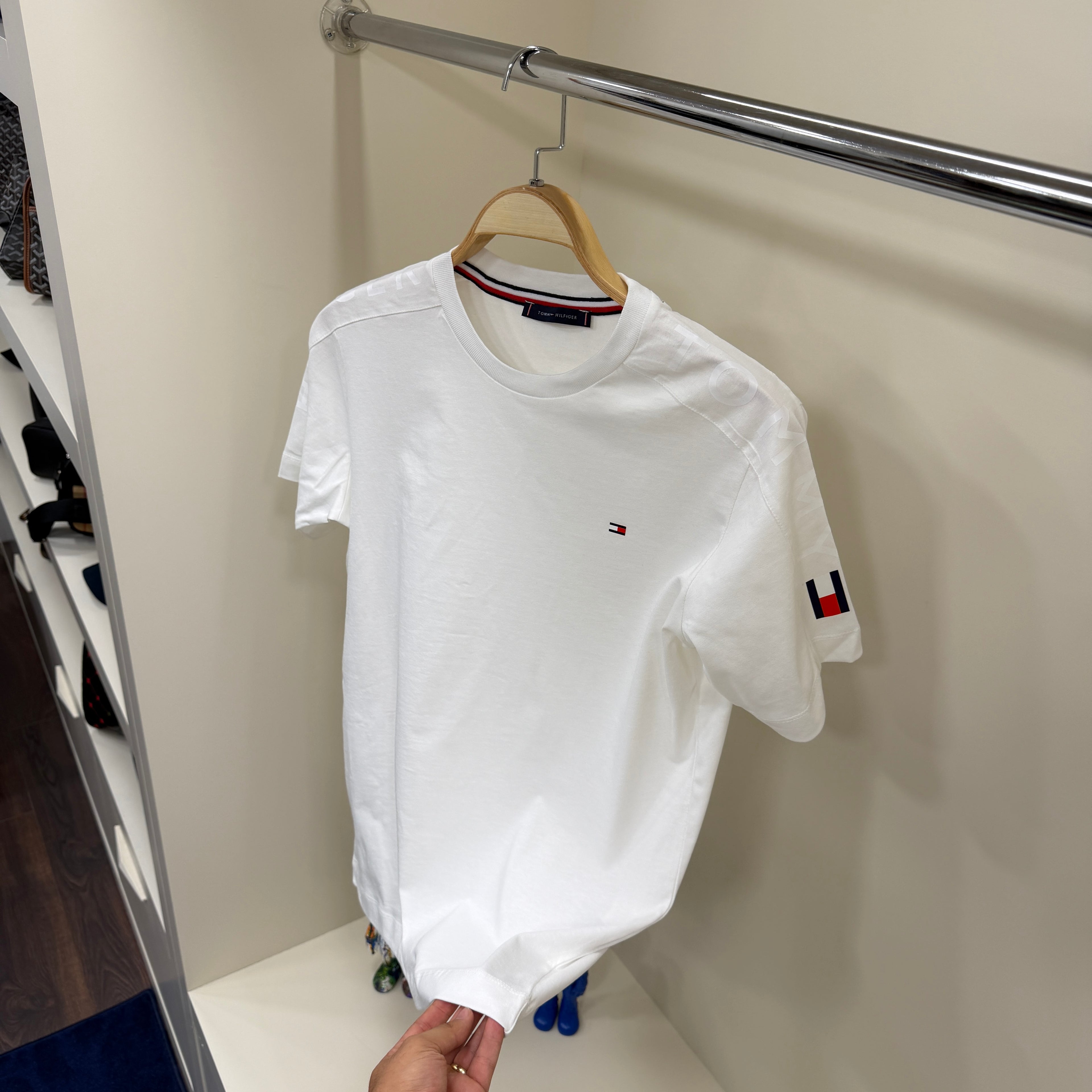 Tommy Küçük Logo Beyaz  T-shirt