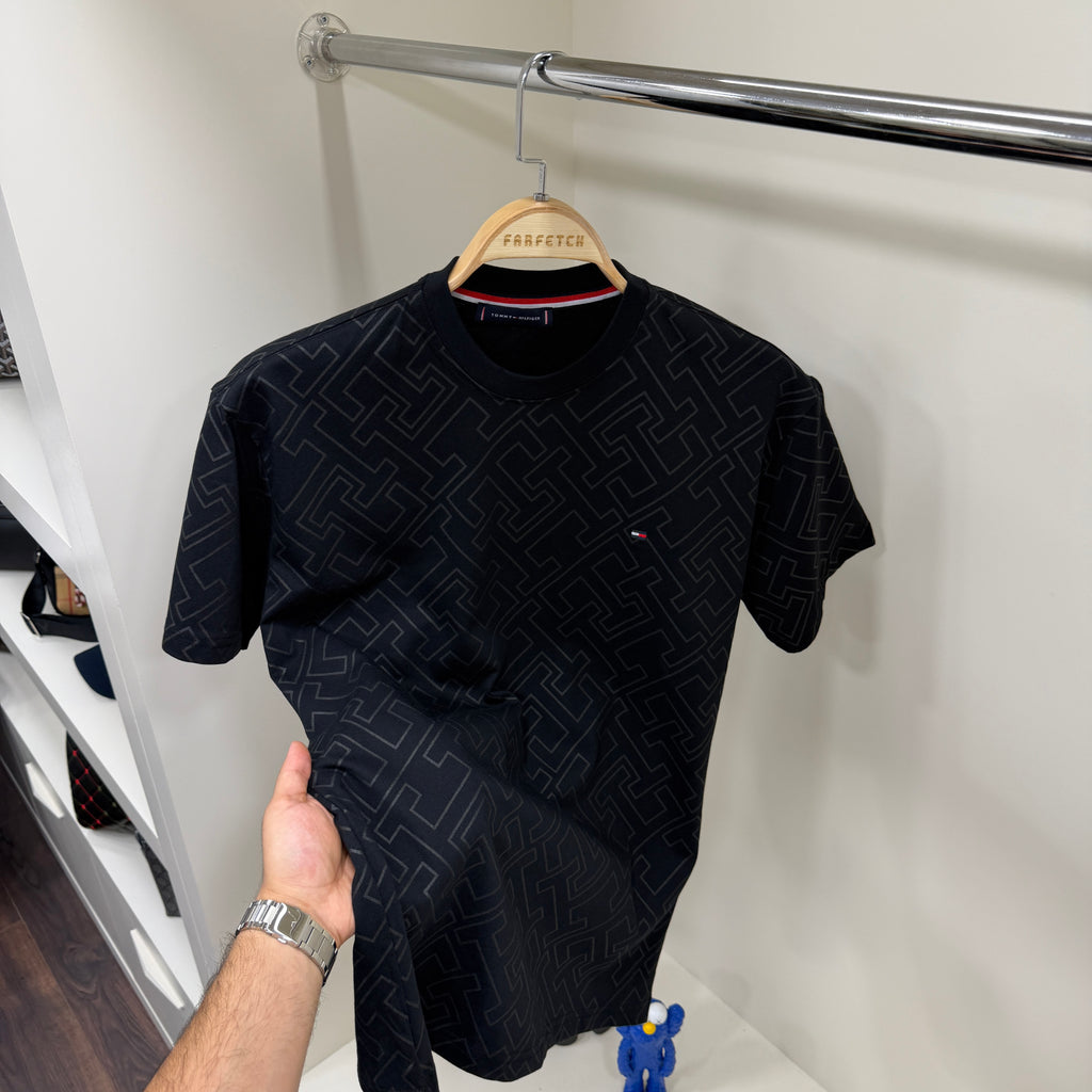 Tommy  Hilfiger Baskı Siyah T-shirt