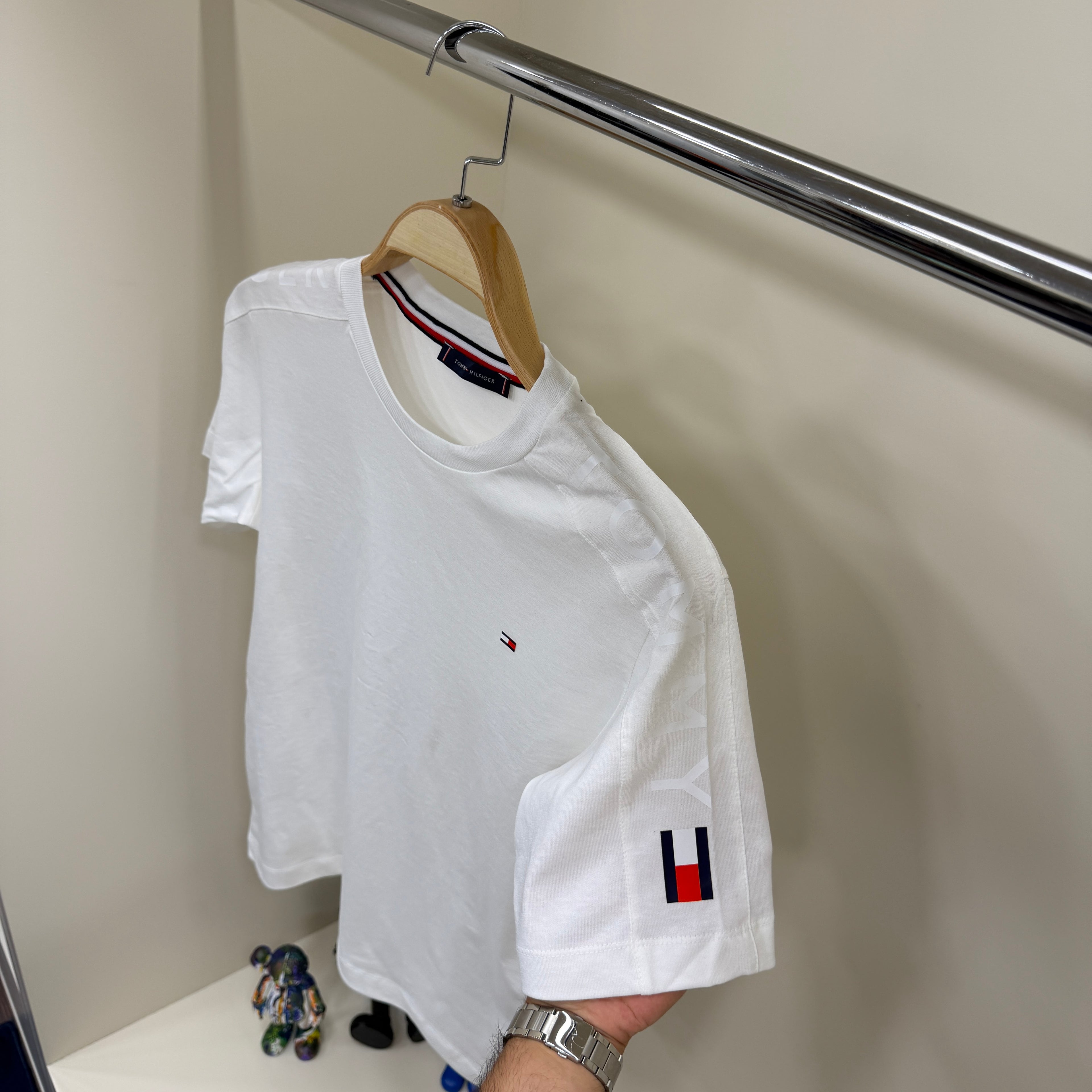 Tommy Küçük Logo Beyaz  T-shirt