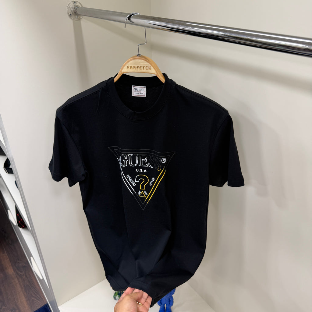 Guess Baskı  Siyah T-shirt