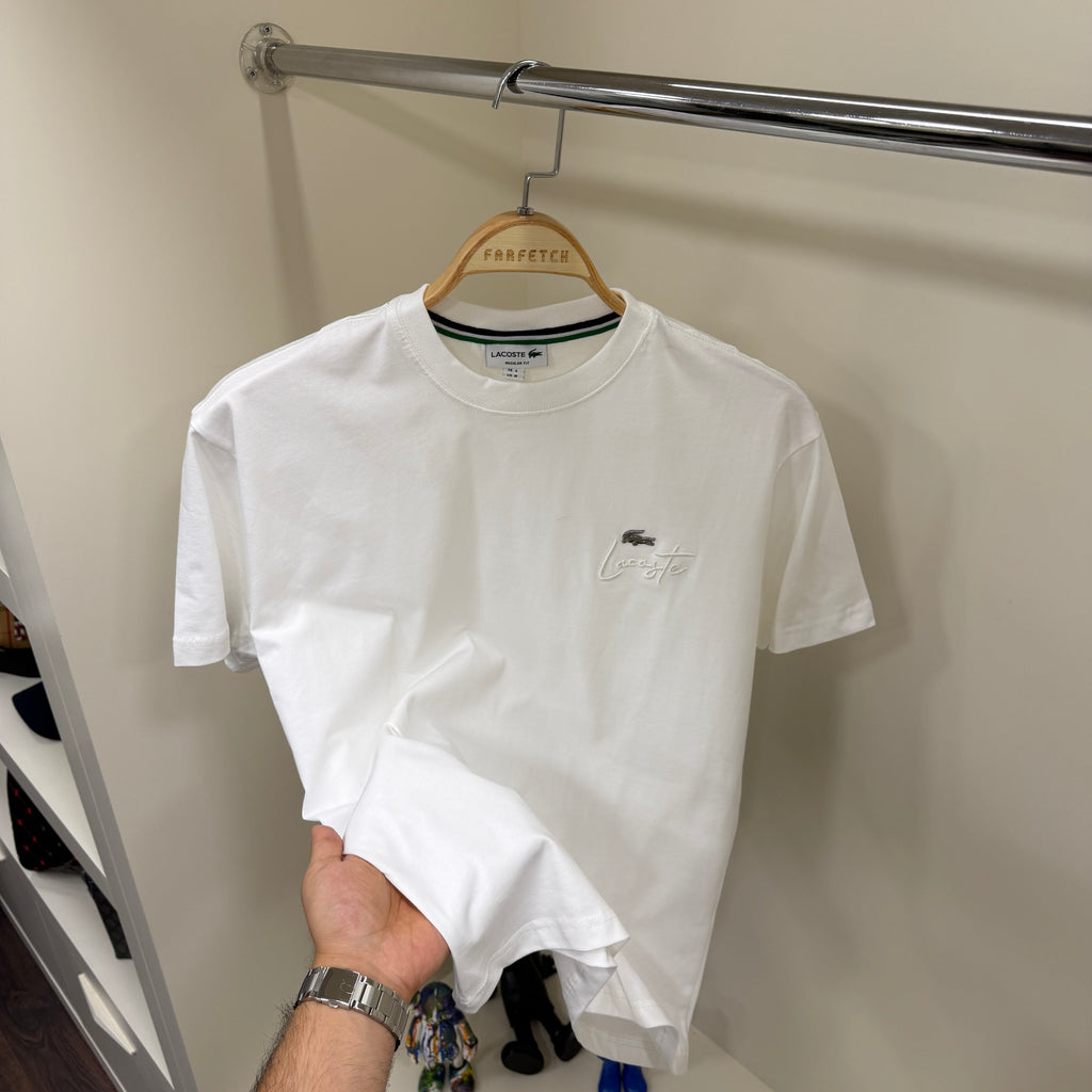 Demir Logo Lacoste Beyaz T-shirt