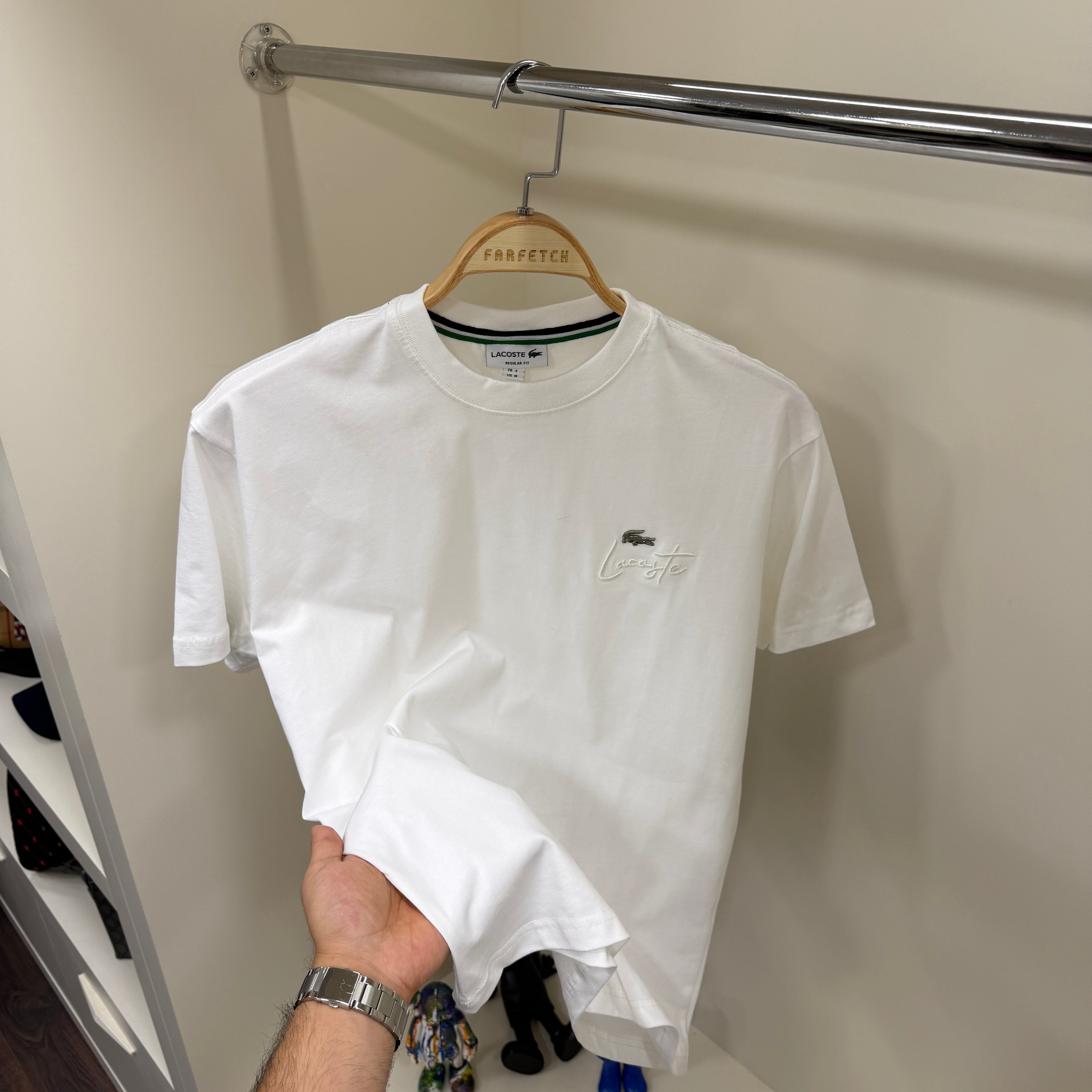 Demir Logo Lacoste Beyaz T-shirt