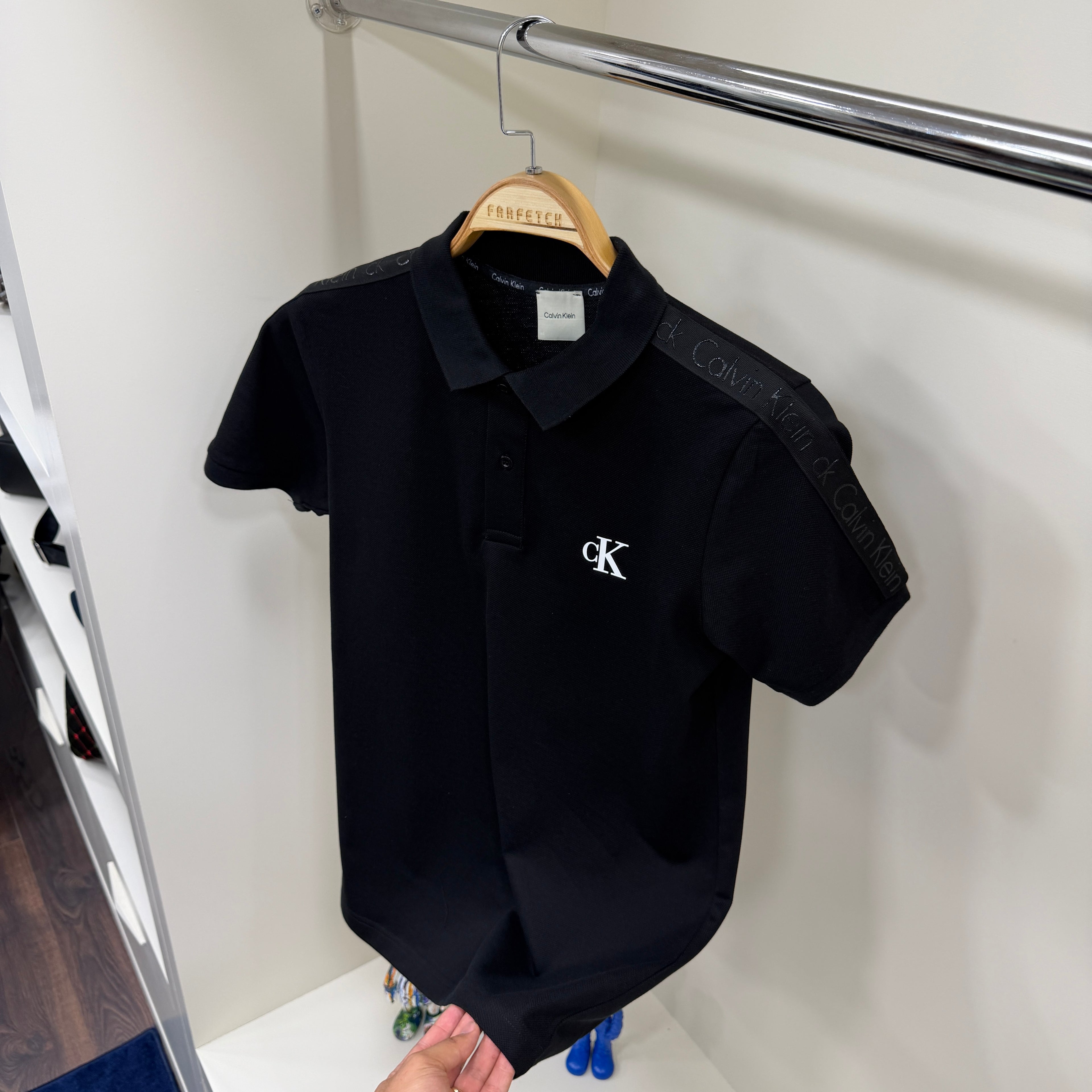 Calvin Klein Omuz Detay Polo Yaka Tshirt