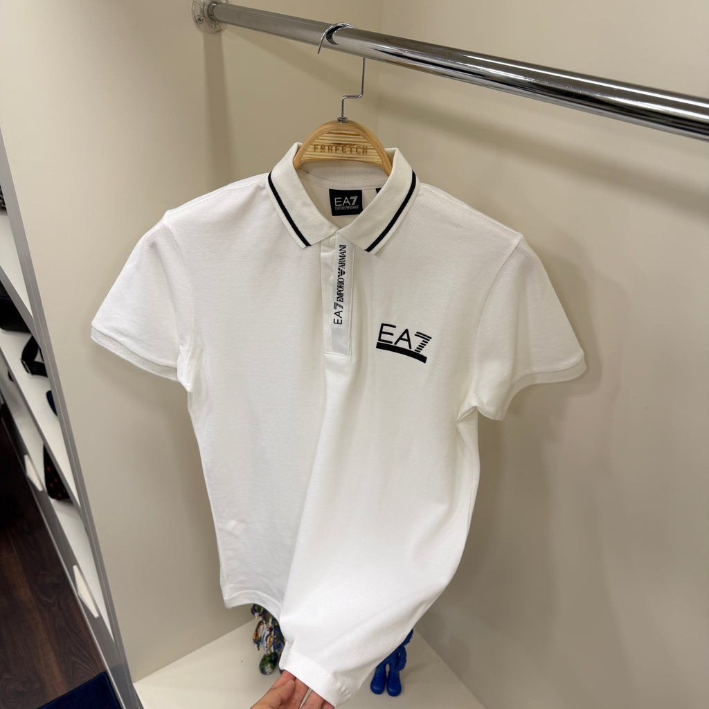 Emporio Armani Beyaz Polo Yaka Tshirt