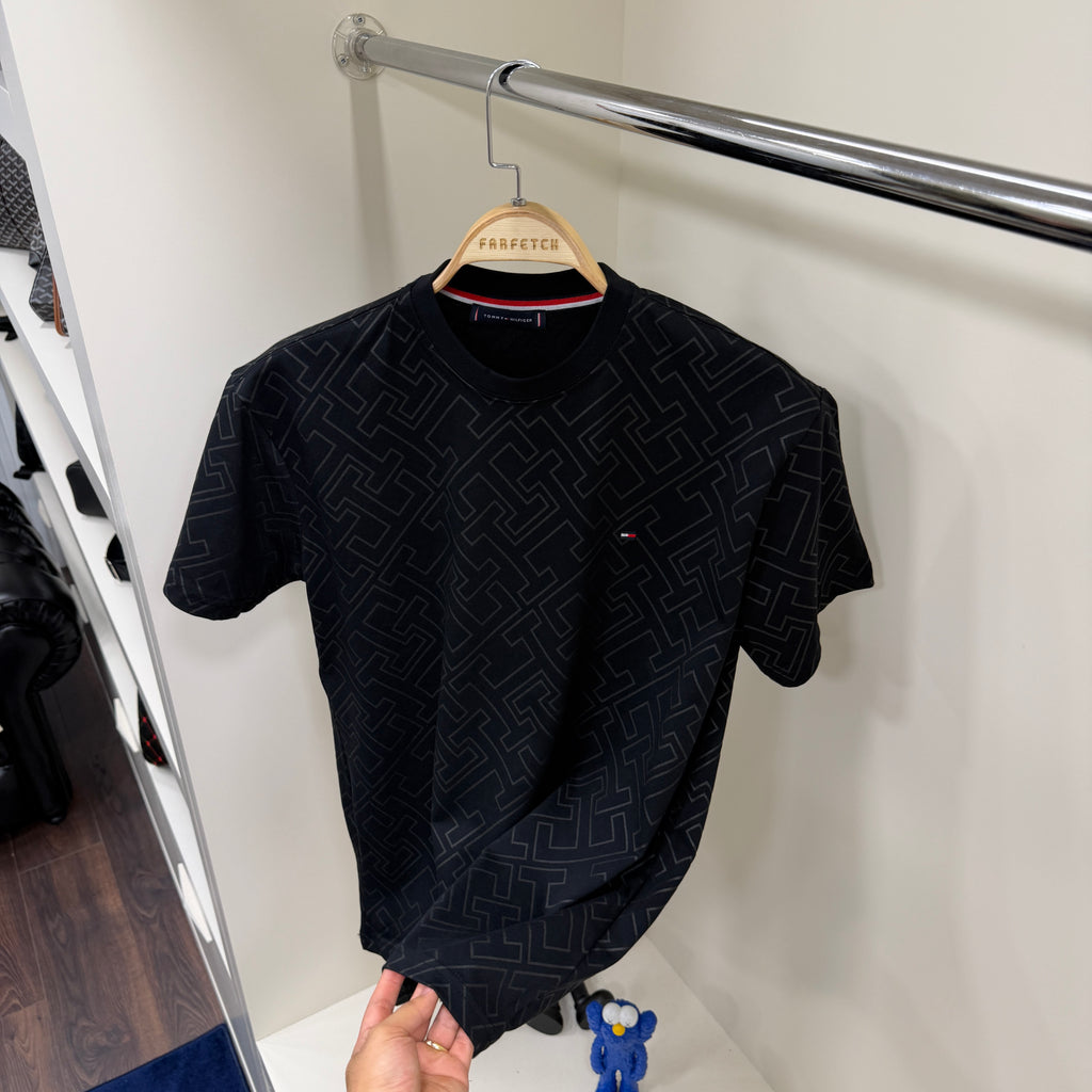 Tommy  Hilfiger Baskı Siyah T-shirt