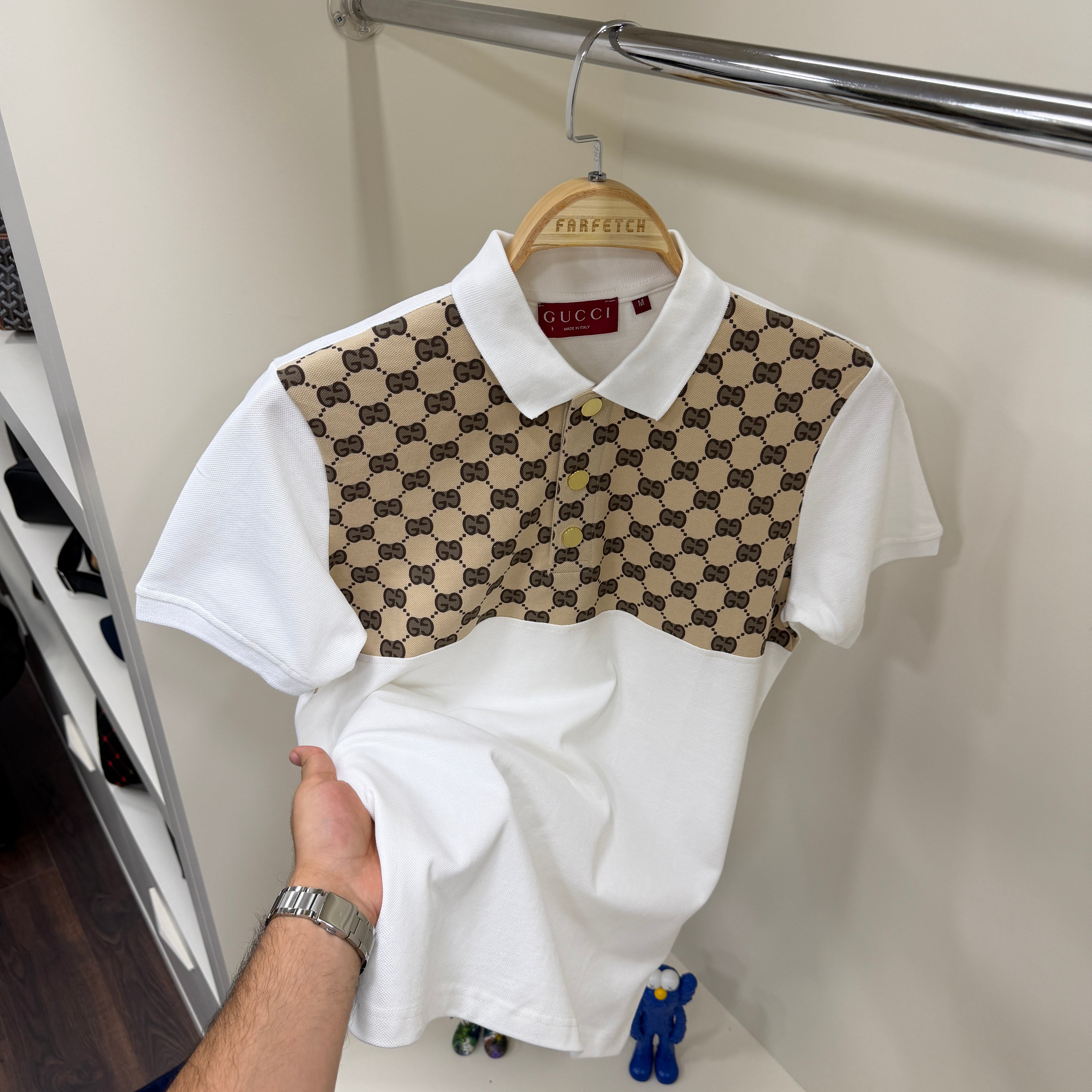 Gucci Beyaz  Polo Yaka Tshirt