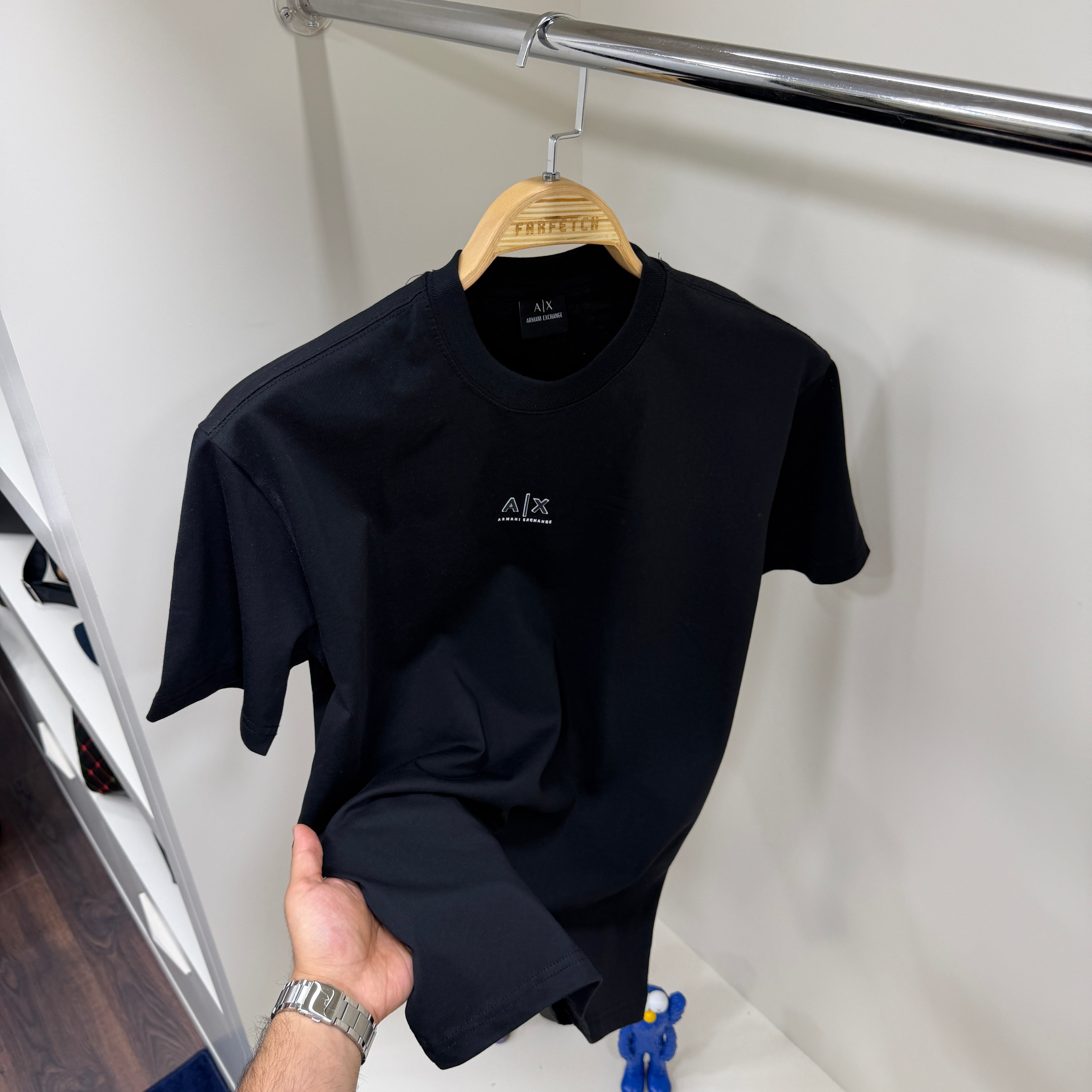 Armani Exchange Göğüs Logo Siyah T-shirt