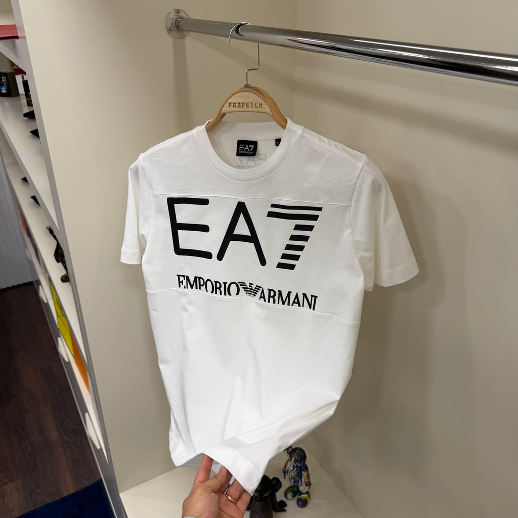 EA7 Emporio Armani Baskı Beyaz T-Shirt