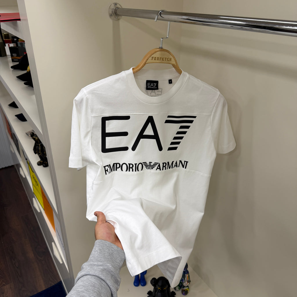 EA7 Emporio Armani Baskı Beyaz T-Shirt