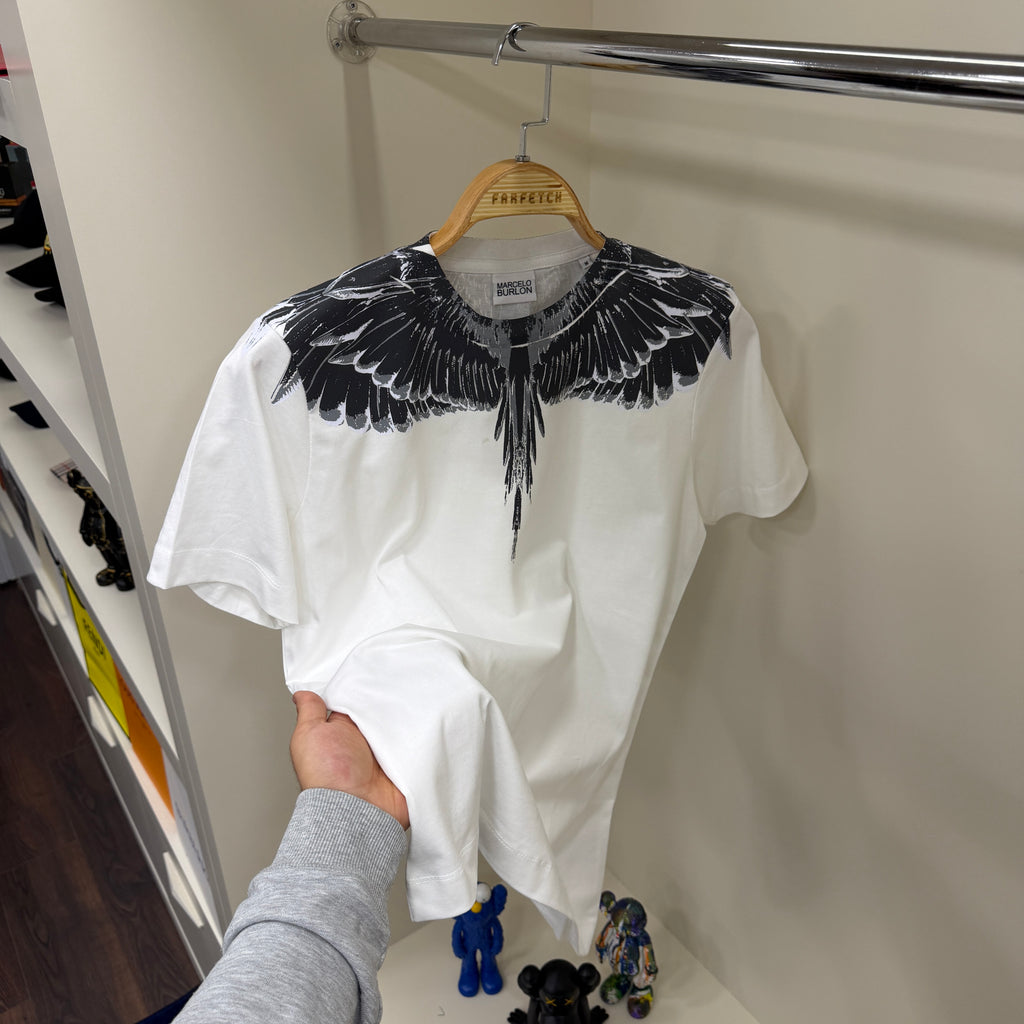 Marcelo Burlon Baskı Beyaz  T-Shirt