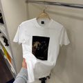 Hugo Boos Flok Baskı Beyaz T-Shirt