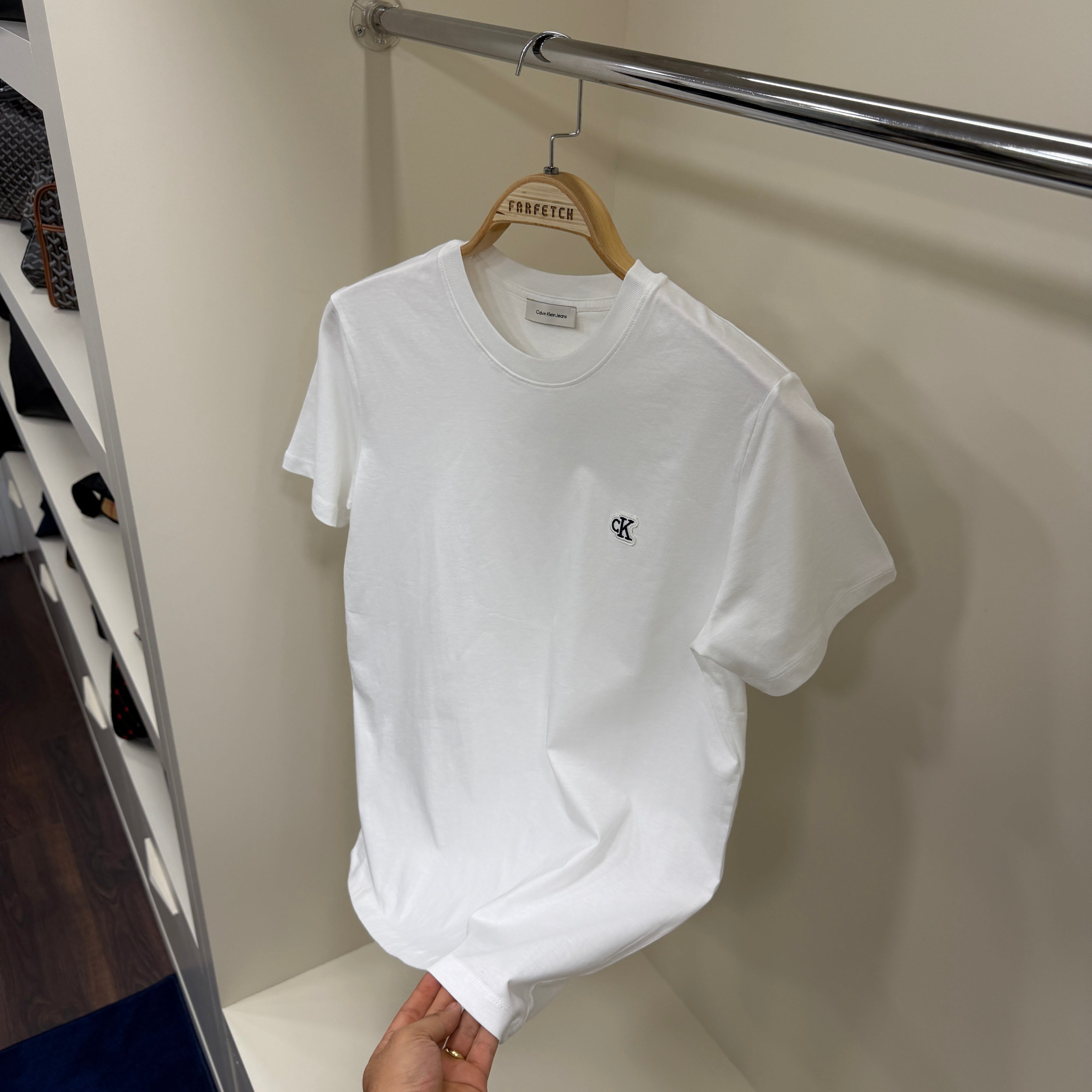 Calvin Klein Küçük Logo Beyaz Tshirt