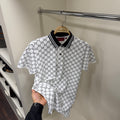 Gucci Full Baskı Polo Yaka Beyaz