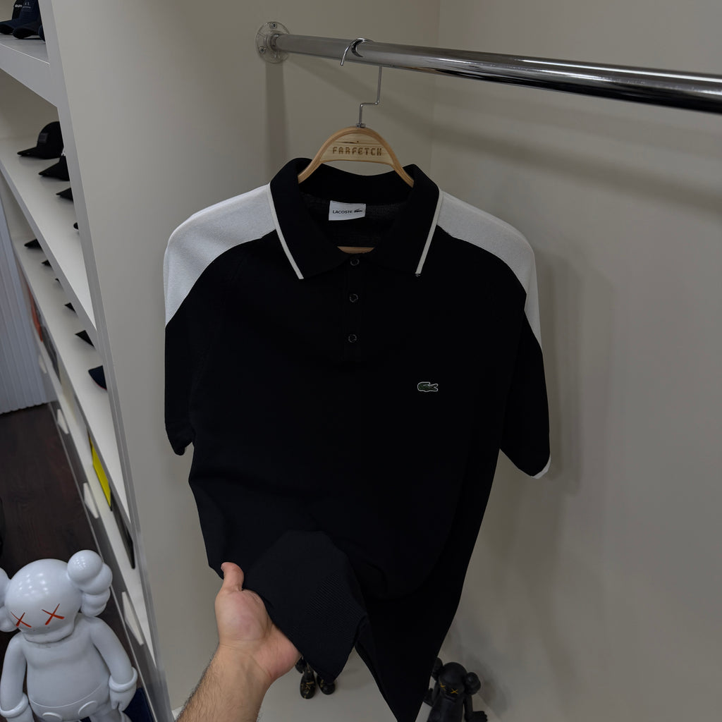 Lacoste  Siyah Yakalı Örme Tshirt
