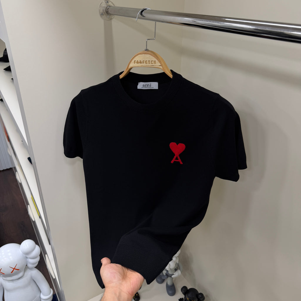 Ami Siyah  Örme Tshirt