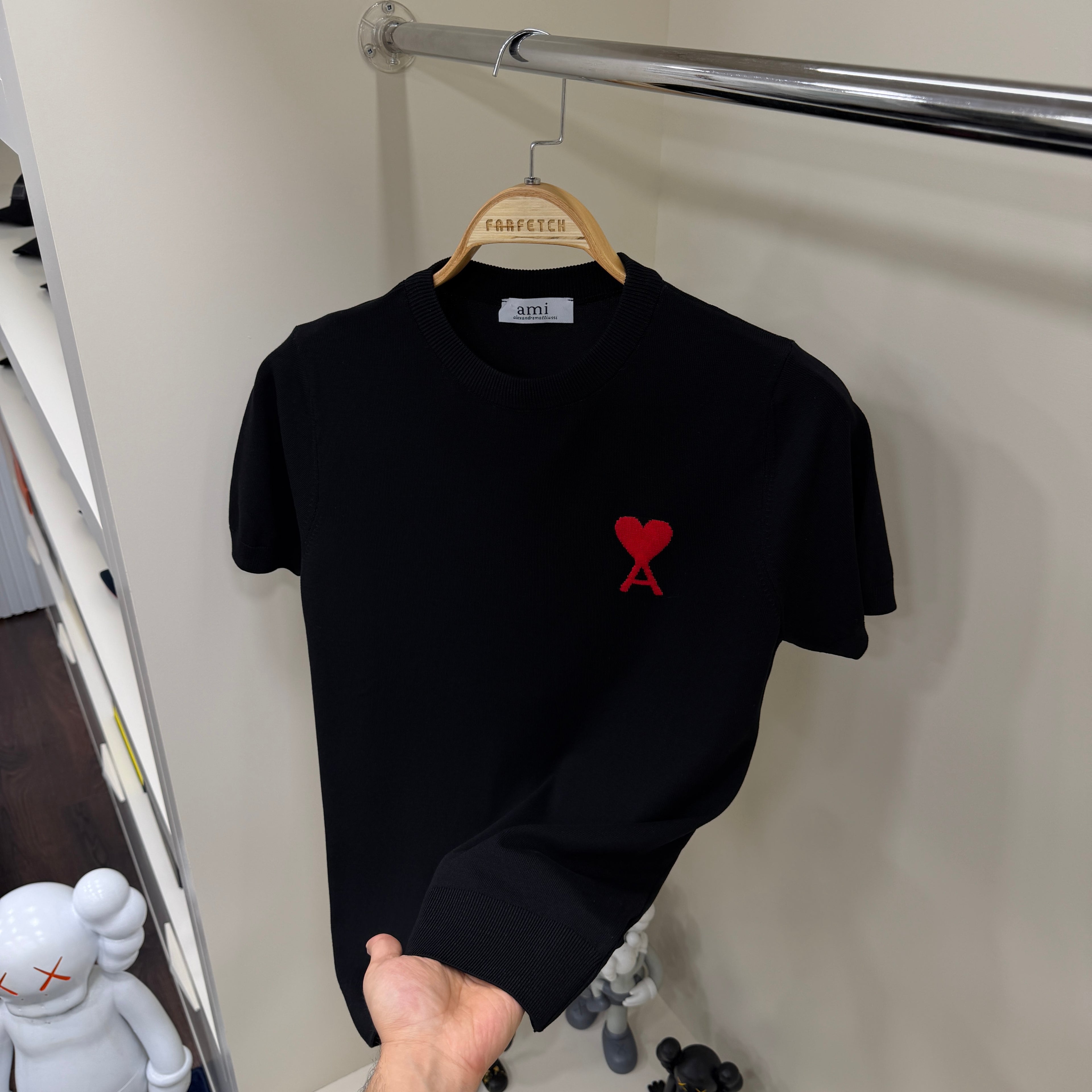 Ami Siyah  Örme Tshirt