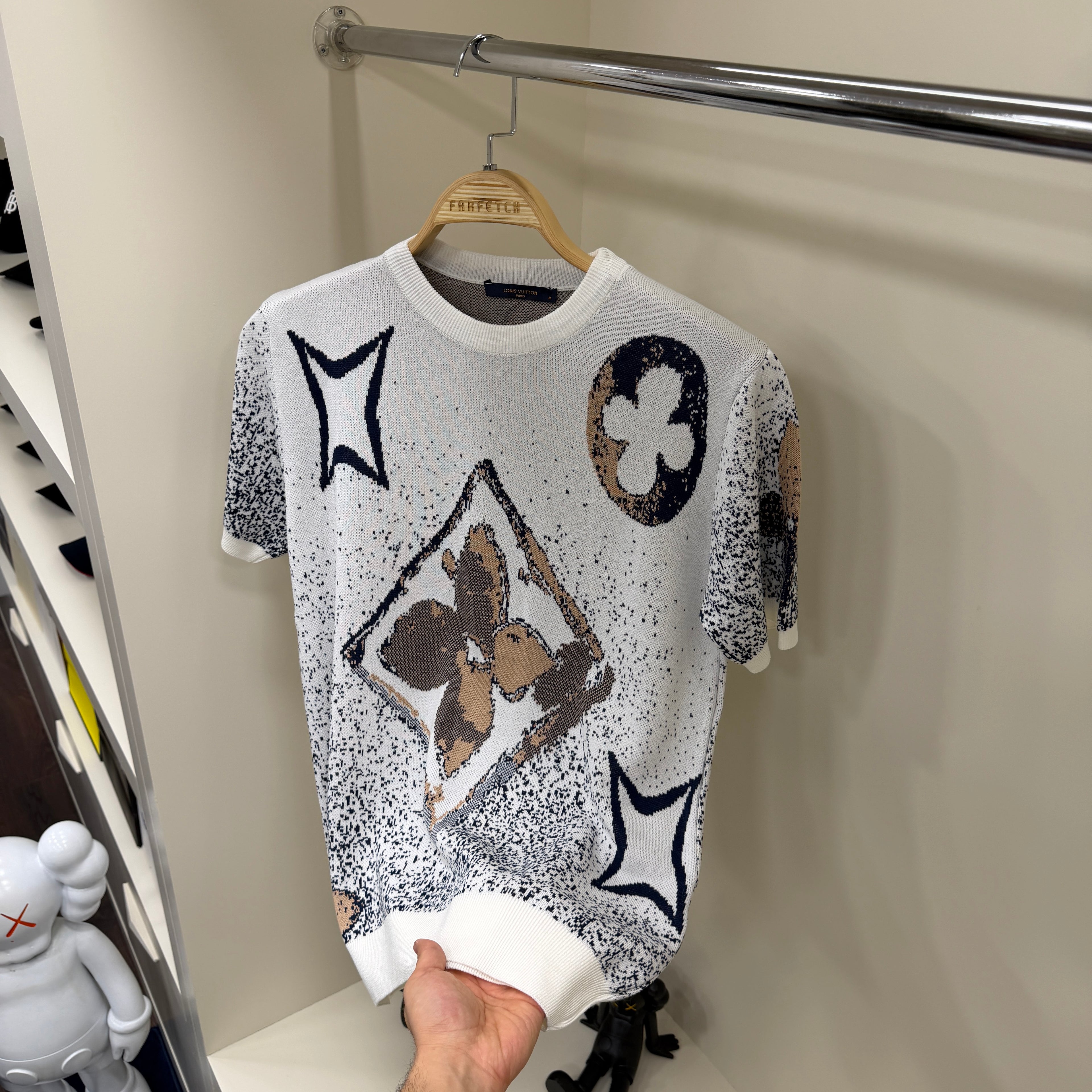 Louis Vuitton Beyaz Örme Tshirt