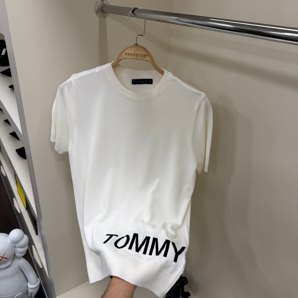 Tommy Hilfiger  Beyaz Örme Tshirt