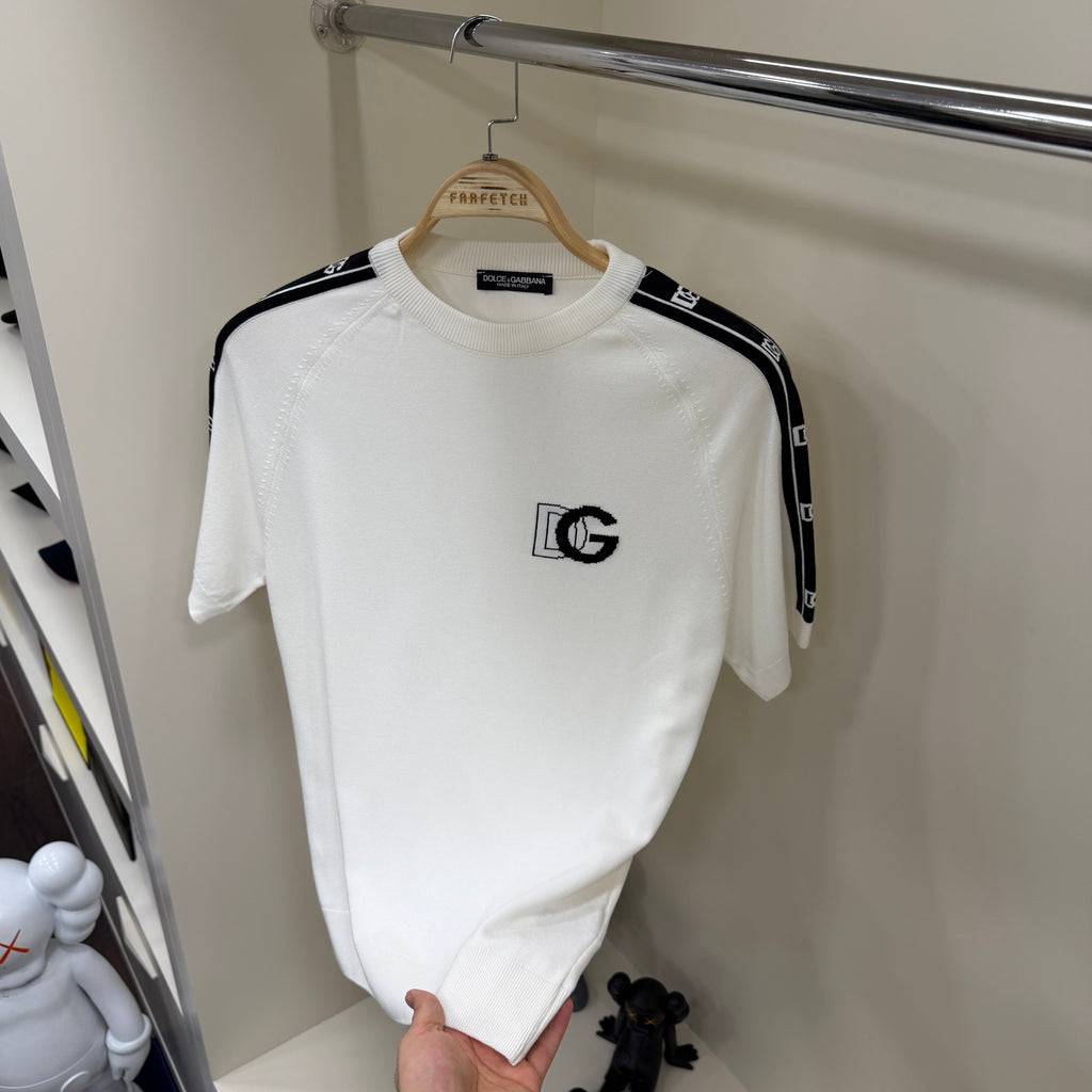 Dolce Gabbana Beyaz Örme Tshirt