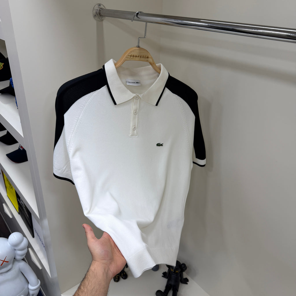 Lacoste  Beyaz Yakalı Örme Tshirt