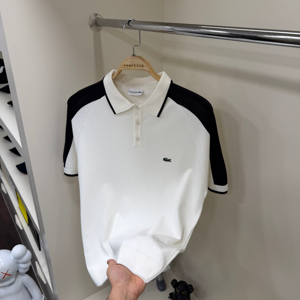Lacoste  Beyaz Yakalı Örme Tshirt