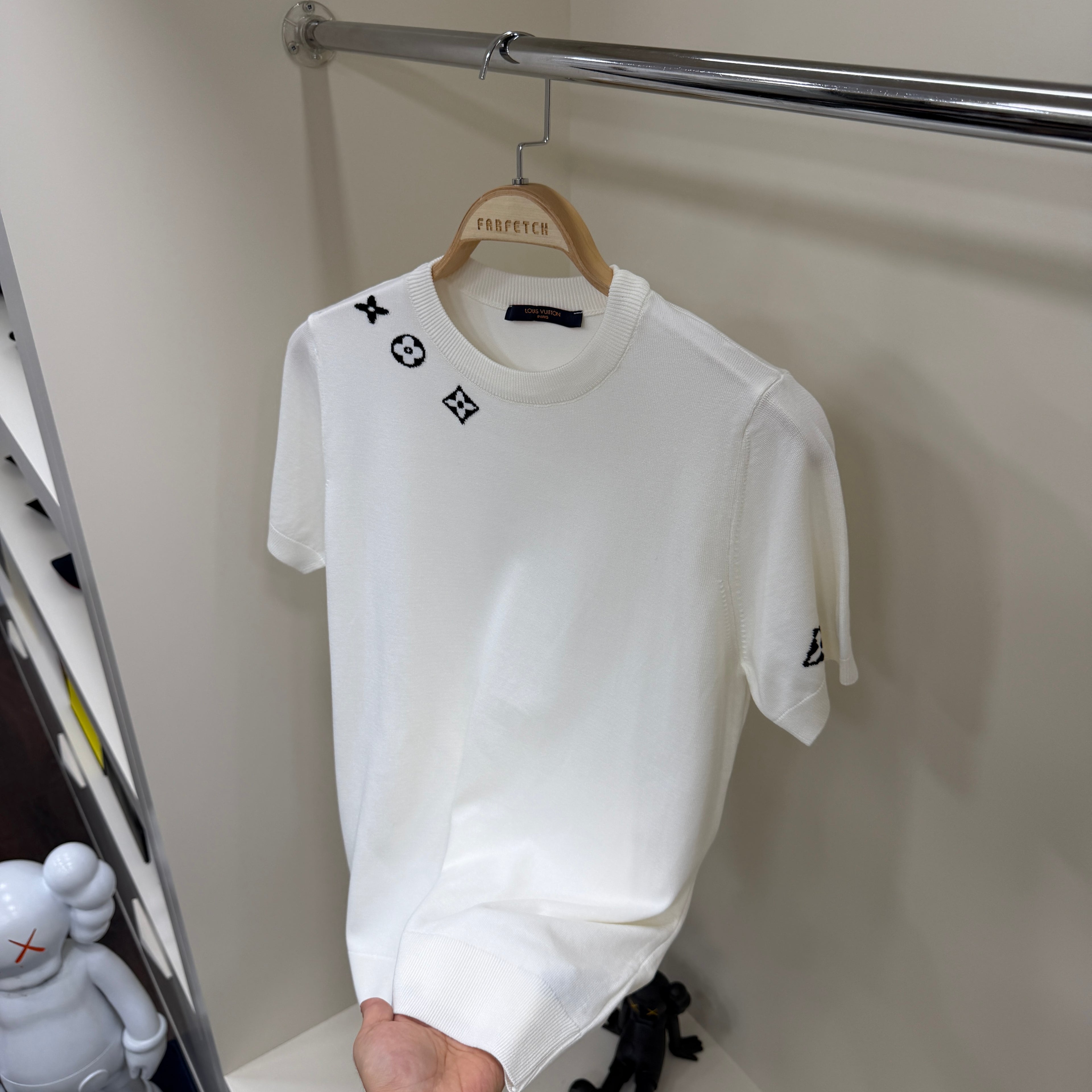 Louis Vuitton Beyaz Örme Tshirt
