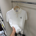 Calvin Klein Beyaz Yakalı Örme Tshirt