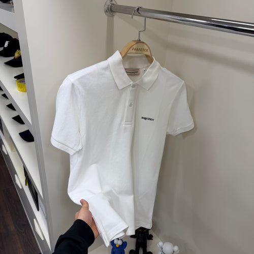 Alexander Mcqueen Beyaz Polo Yaka Tshirt