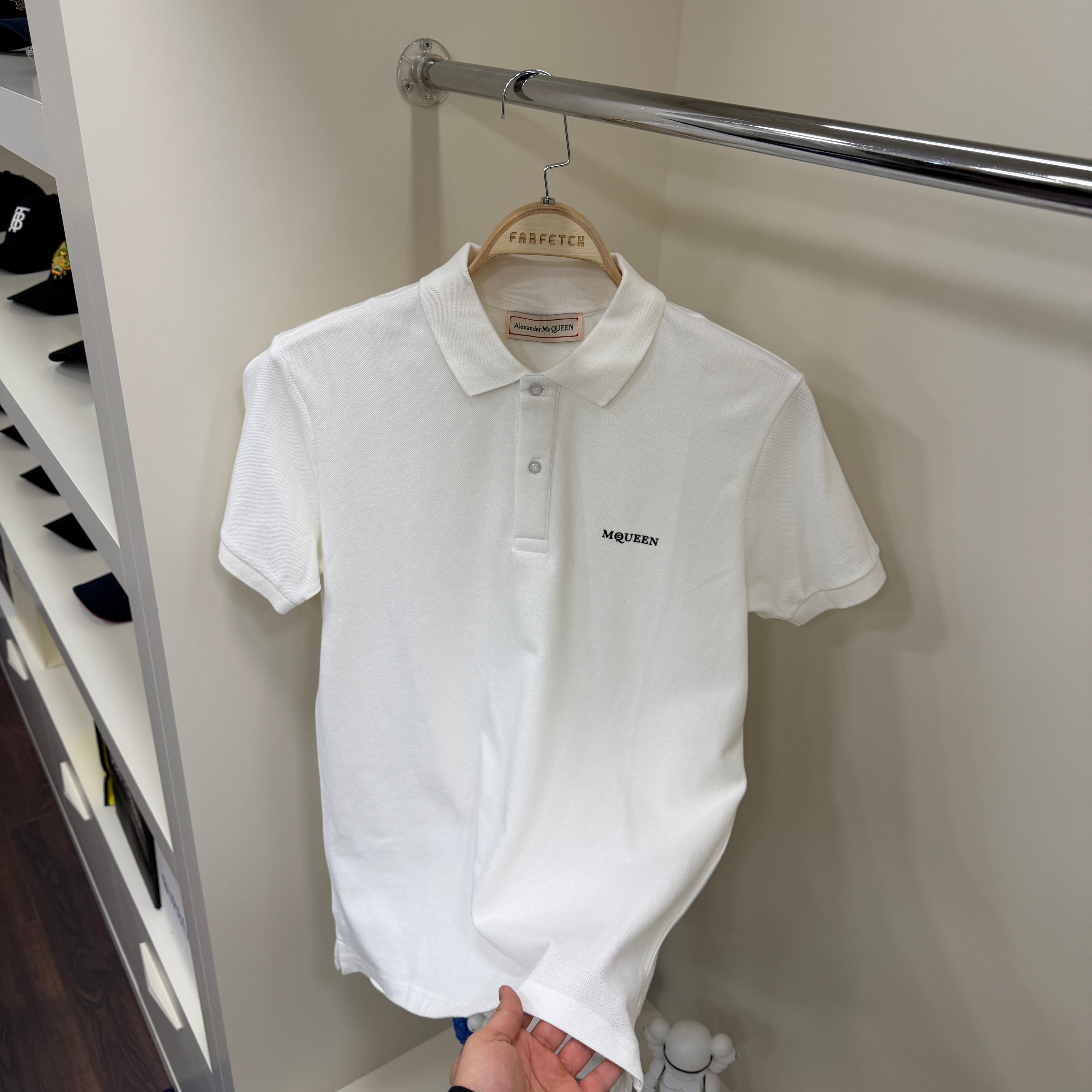 Alexander Mcqueen Beyaz Polo Yaka Tshirt