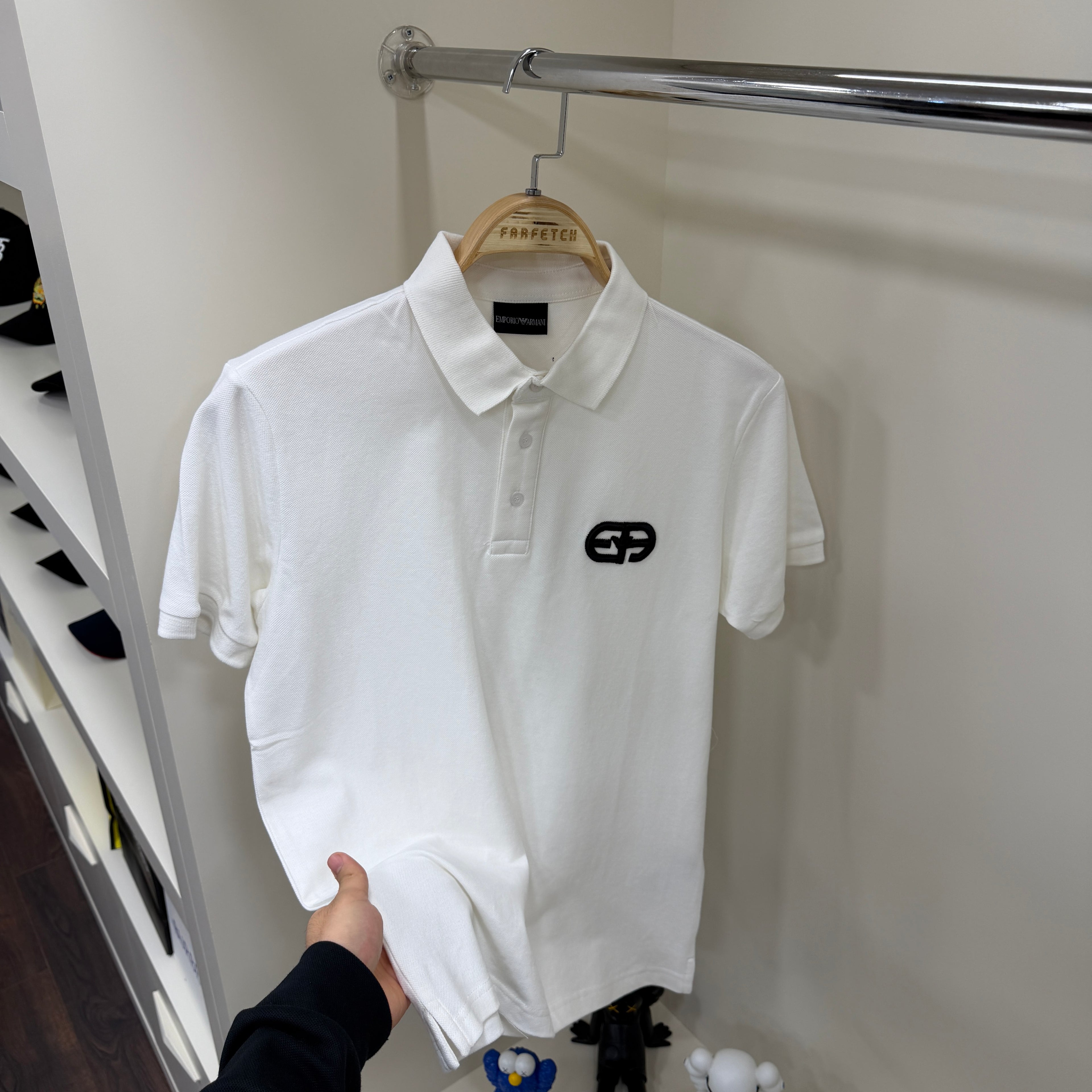 Emporio Armani Beyaz Polo Yaka Tshirt