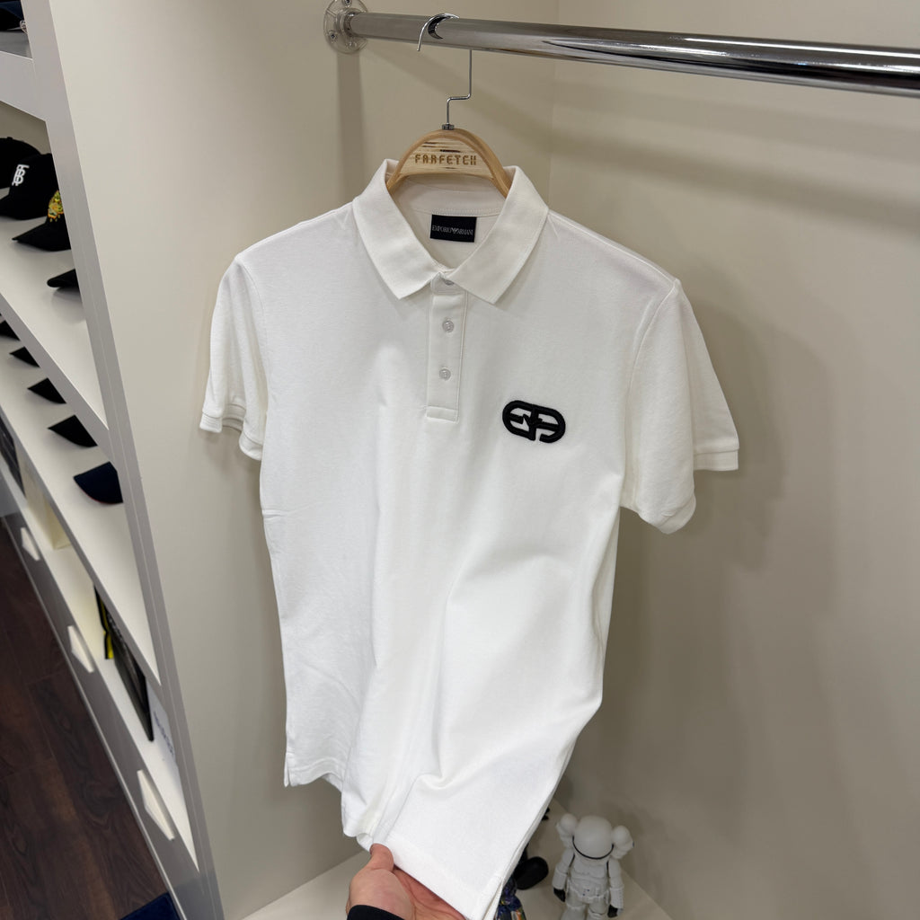 Emporio Armani Beyaz Polo Yaka Tshirt