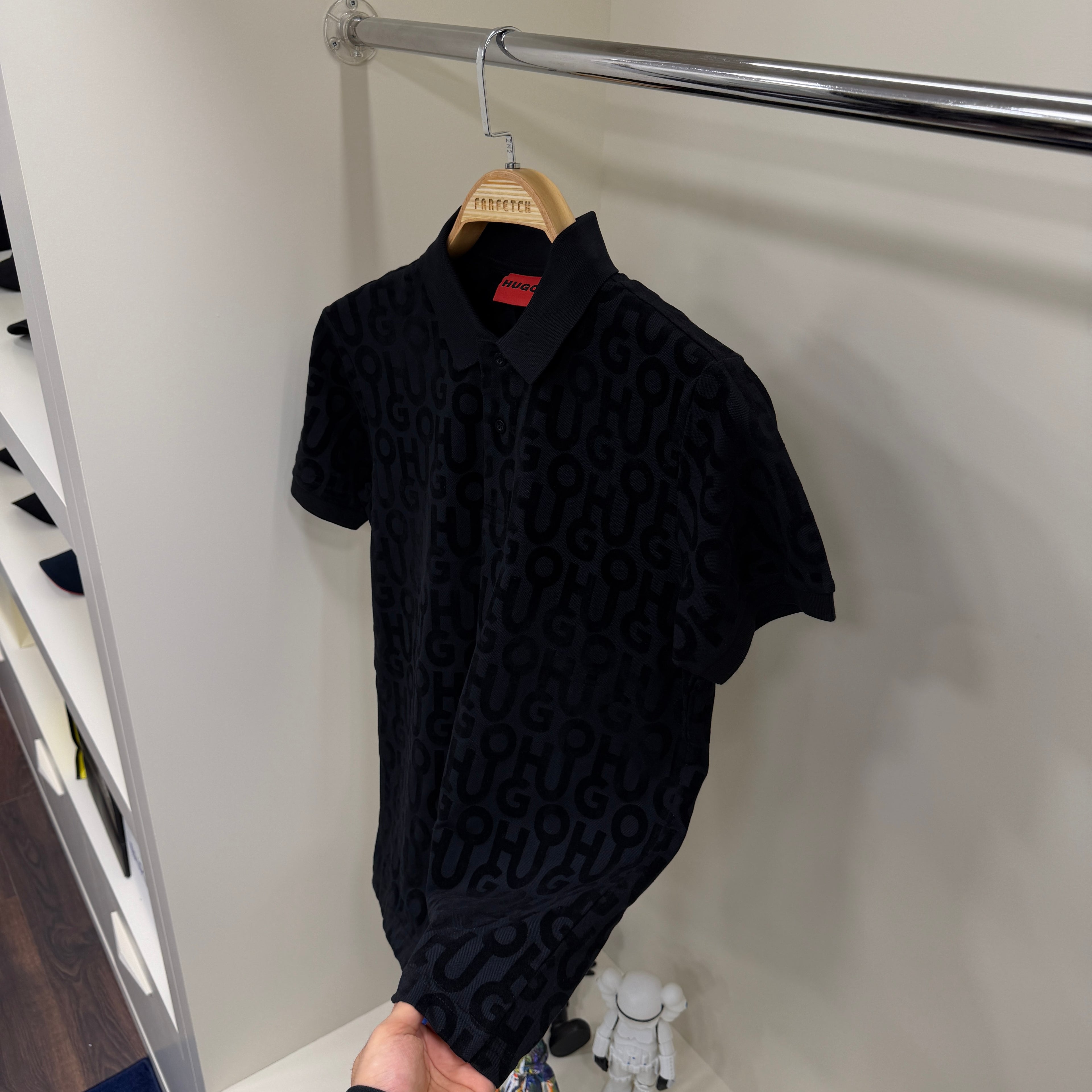Hugo Boos Siyah Polo Yaka Tshirt