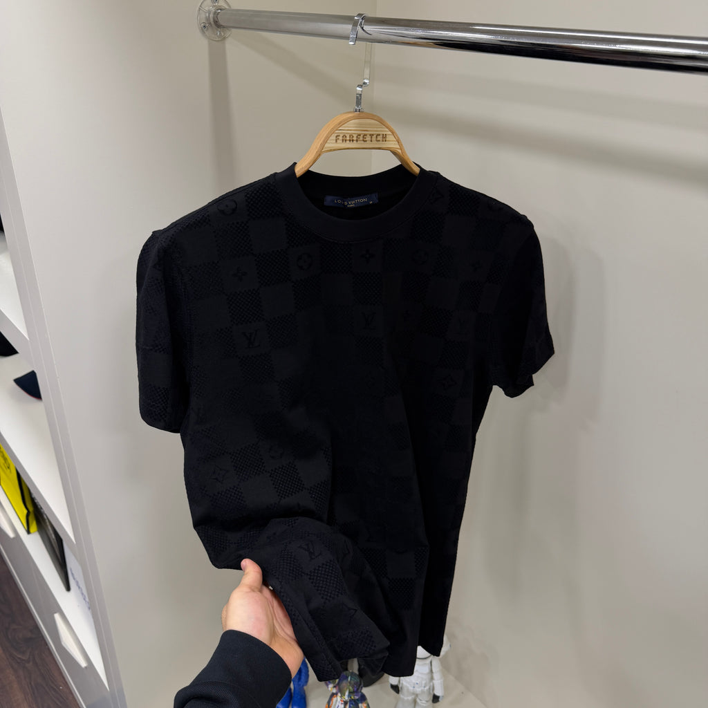 Louis Vuitton Siyah Flok T-shirt