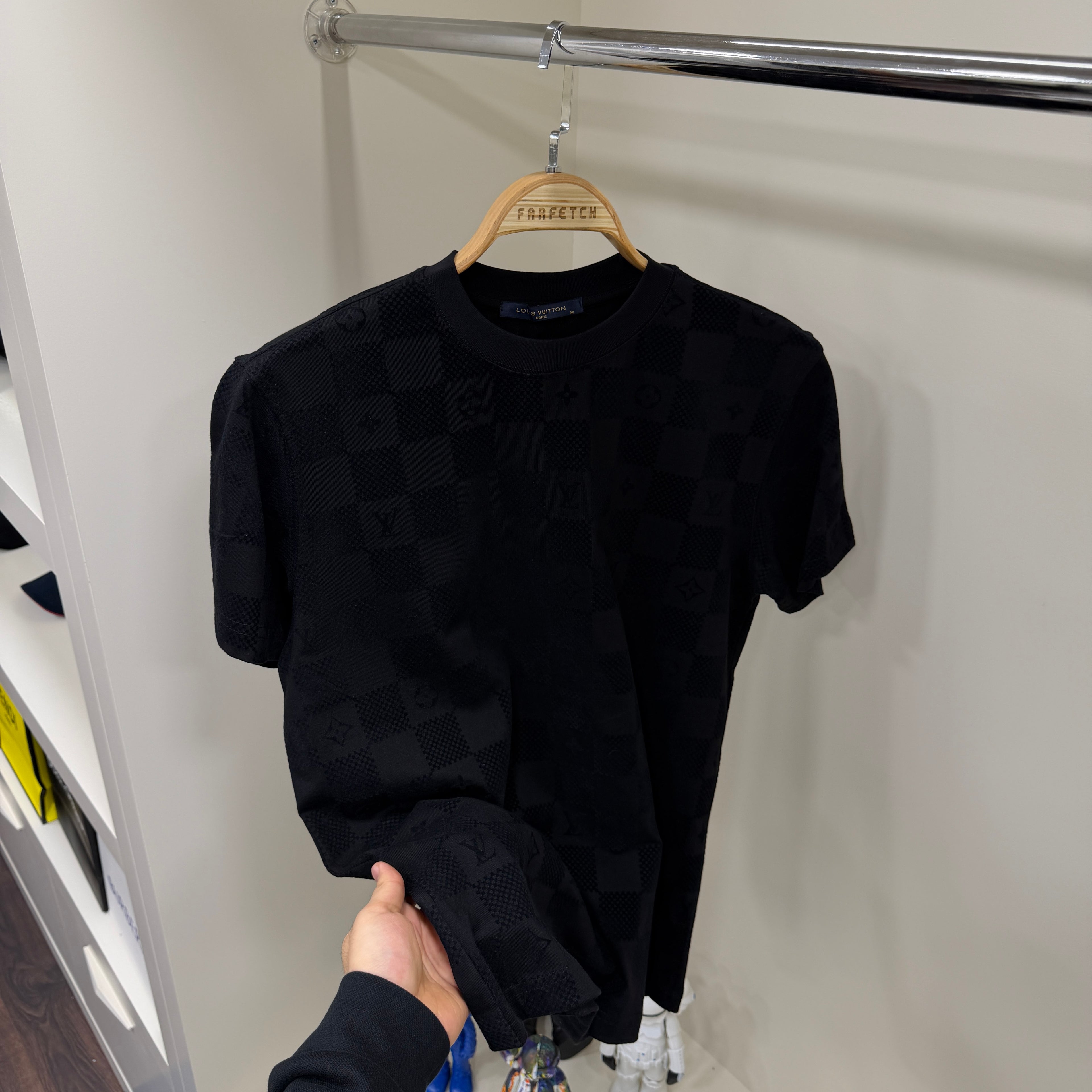 Louis Vuitton Siyah Flok T-shirt