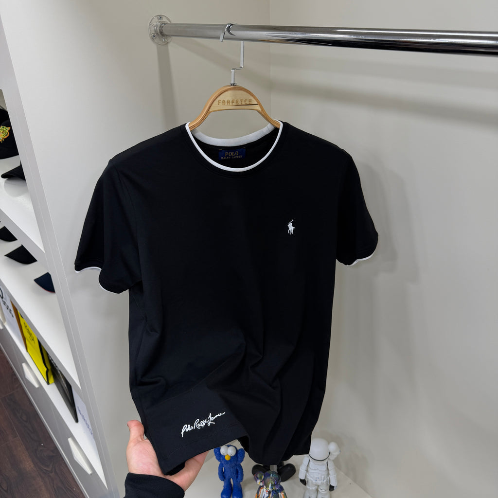 Polo Ralph Lauren  Yaka Detay Siyah T-Shirt