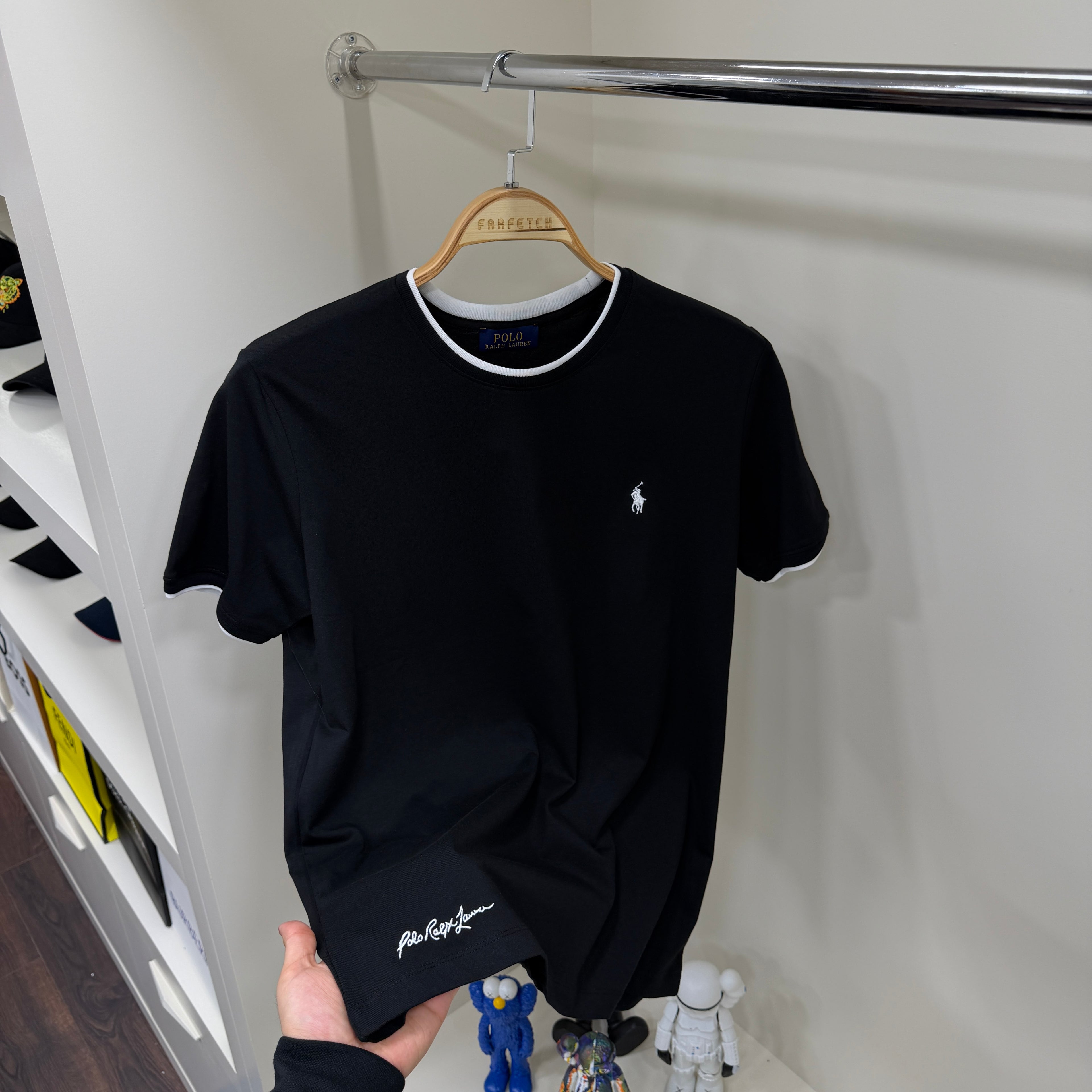 Polo Ralph Lauren  Yaka Detay Siyah T-Shirt