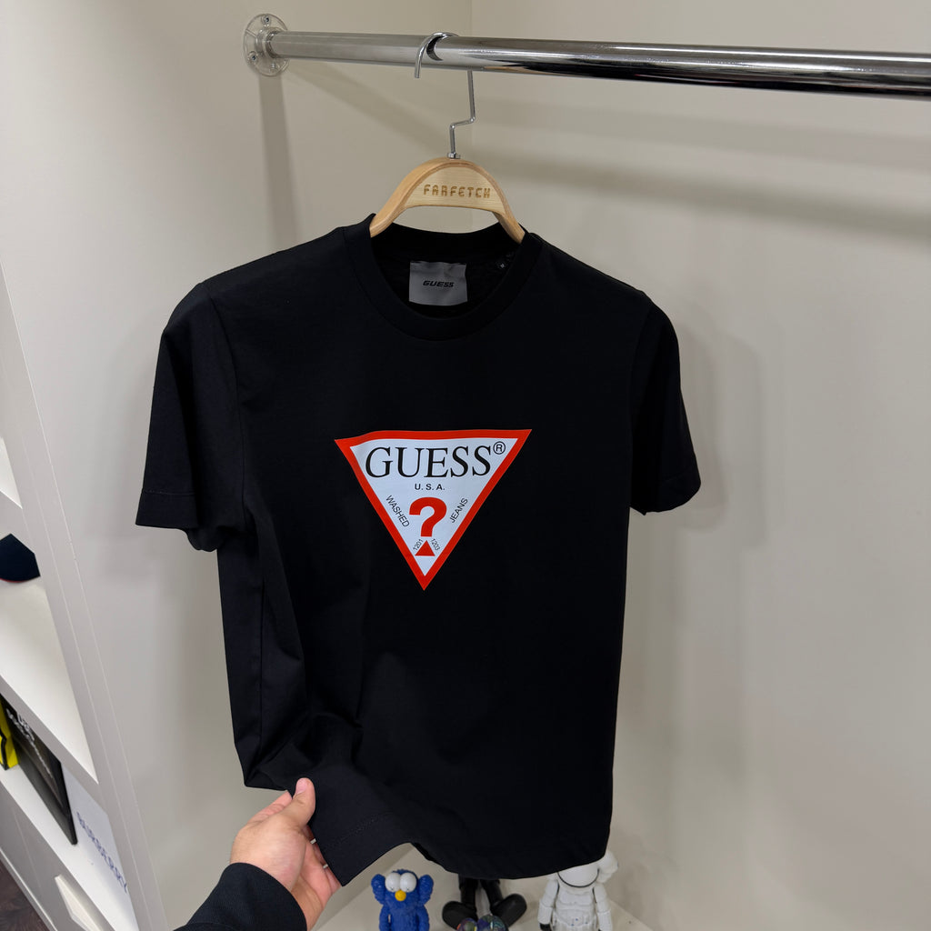 Guess Original Baskı  Siyah T-Shirt