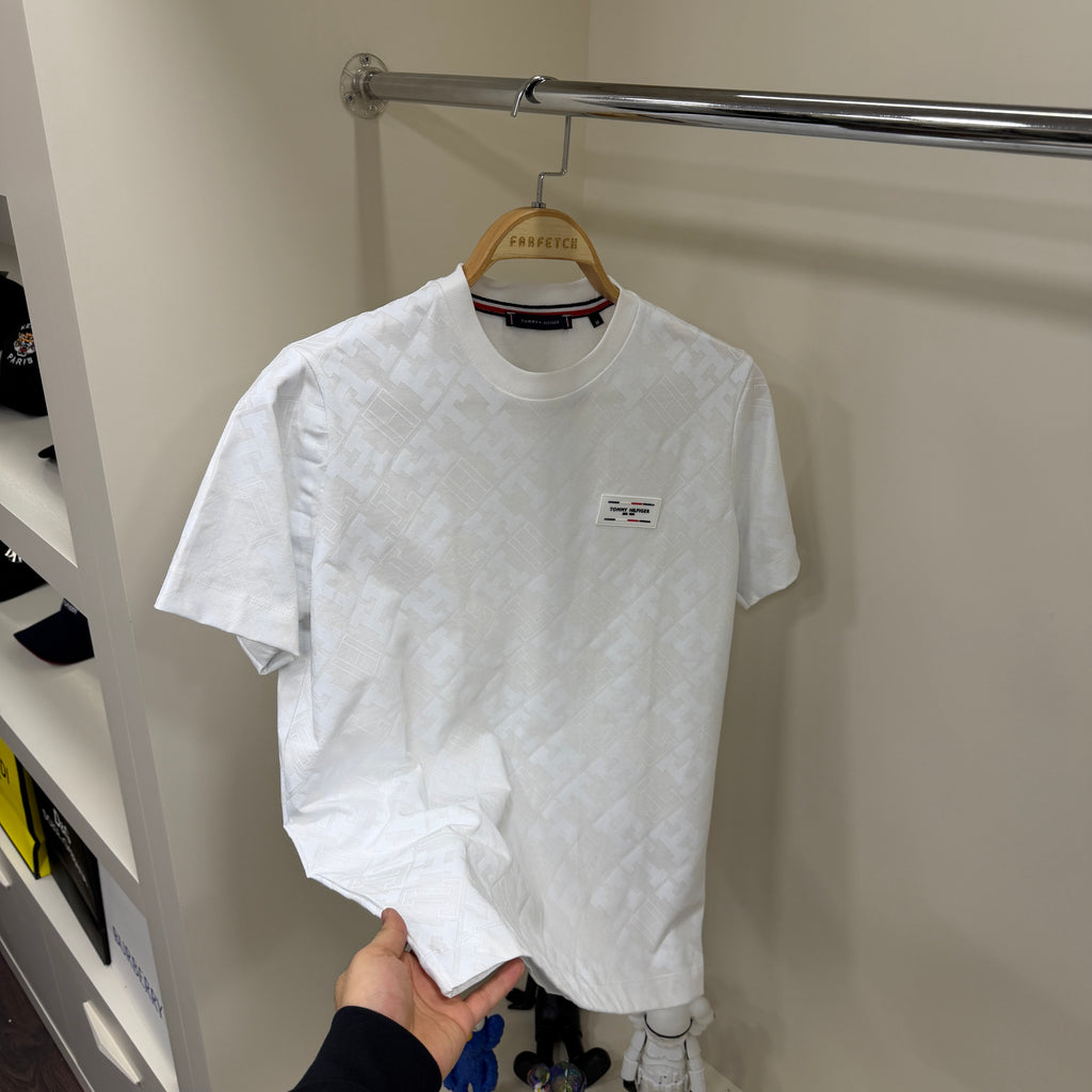 Tommy Hilfiger Full Baskı Beyaz T-Shirt