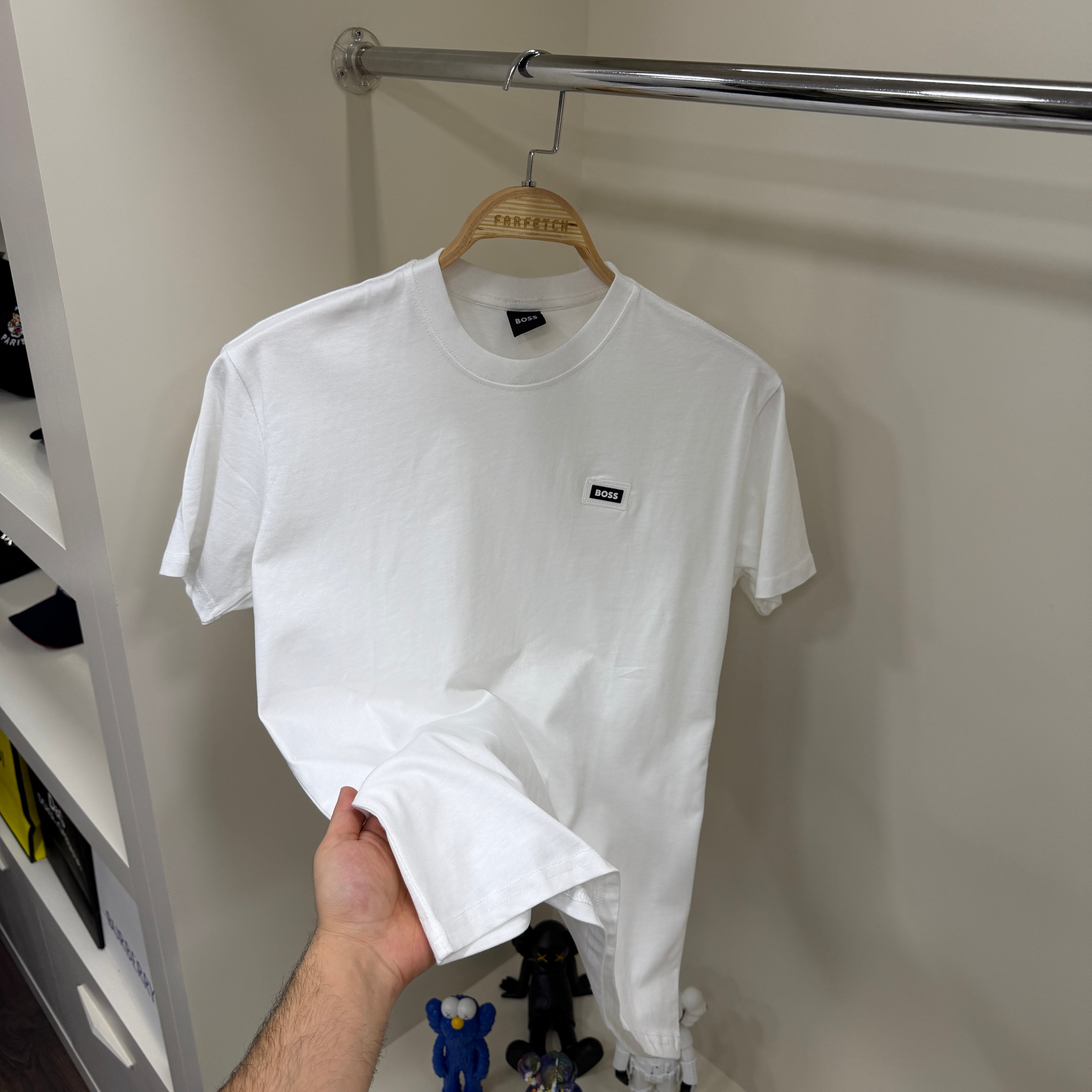 Hugo Boos Beyaz Logo T-Shirt