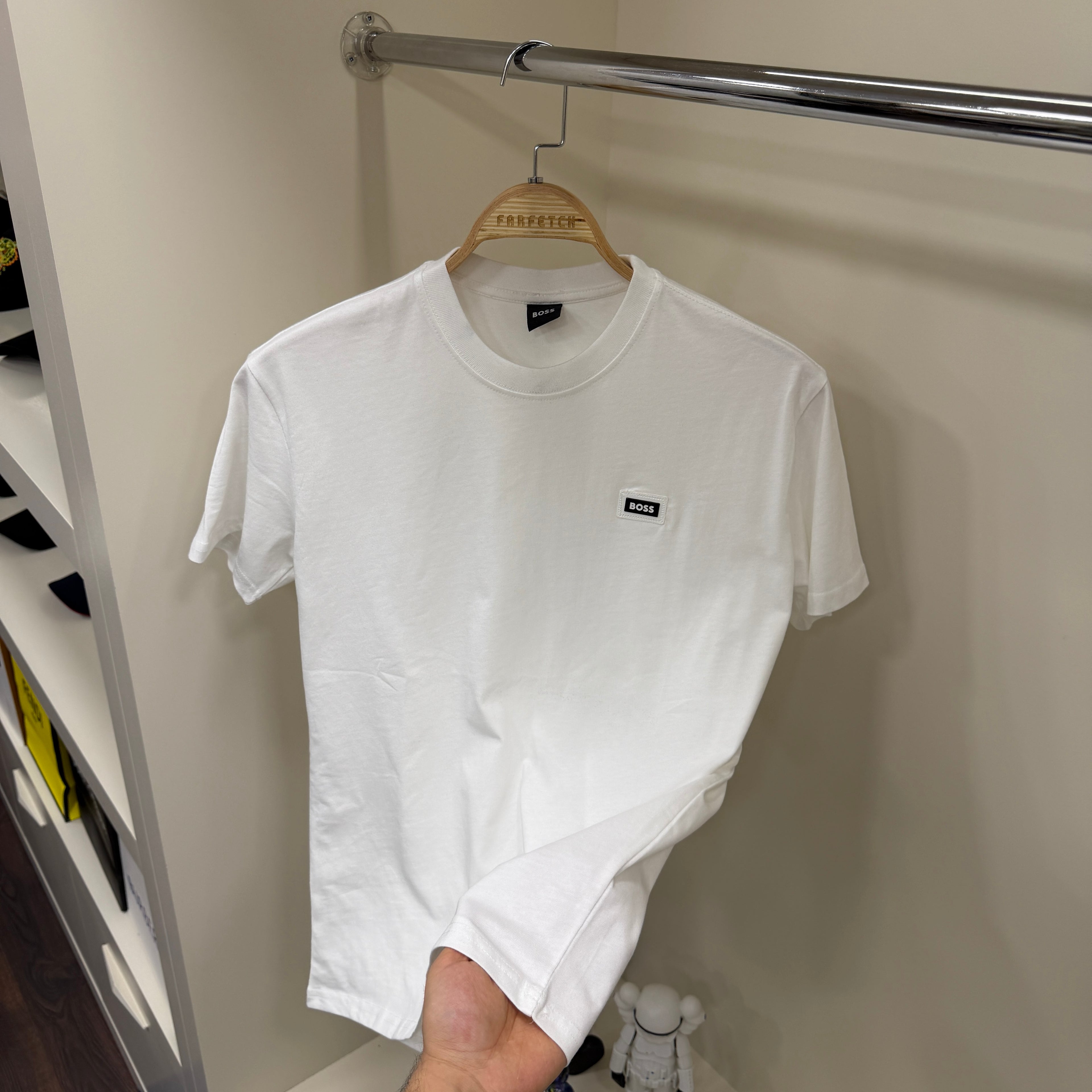 Hugo Boos Beyaz Logo T-Shirt