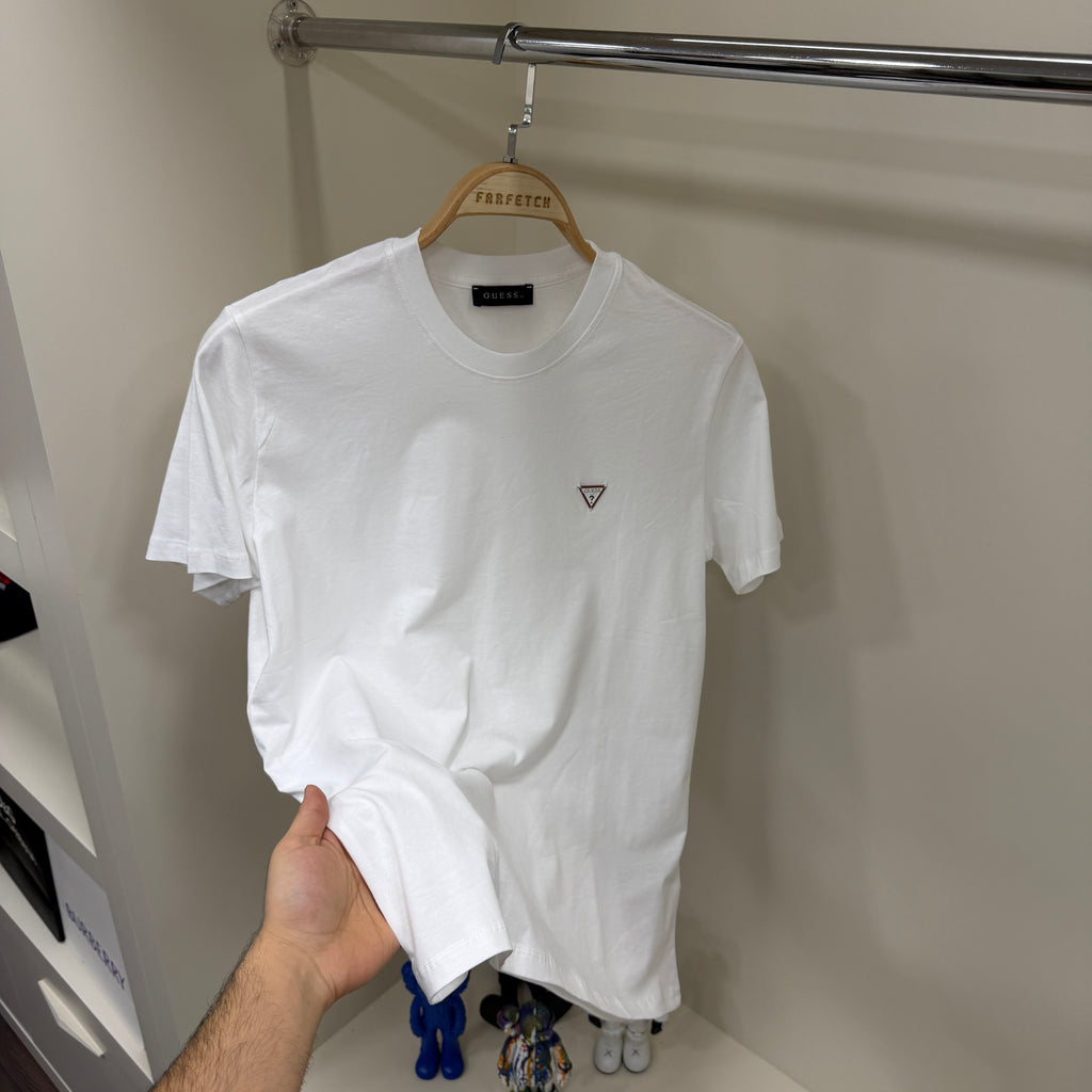 Guess Küçük Logo Beyaz T-Shirt