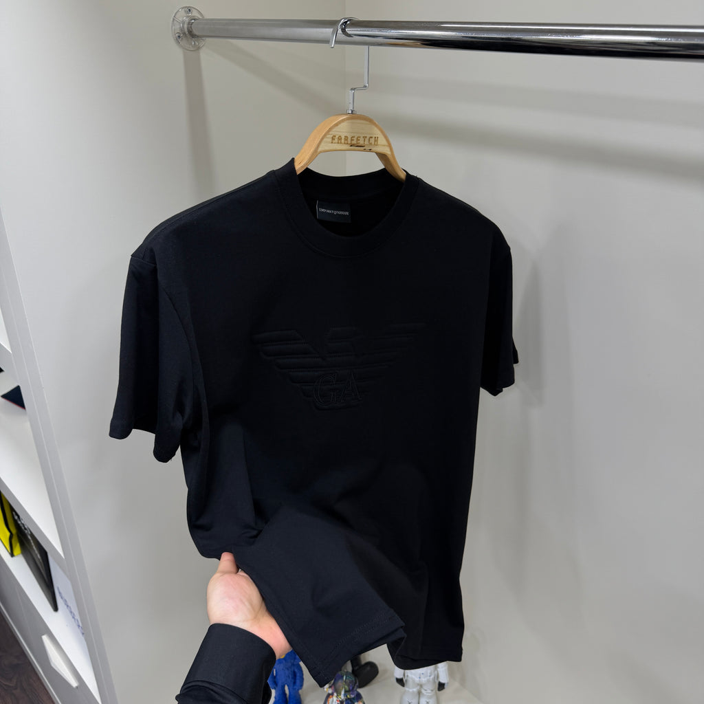 Emporio Armani Gögüs Detay Siyah T-Shirt