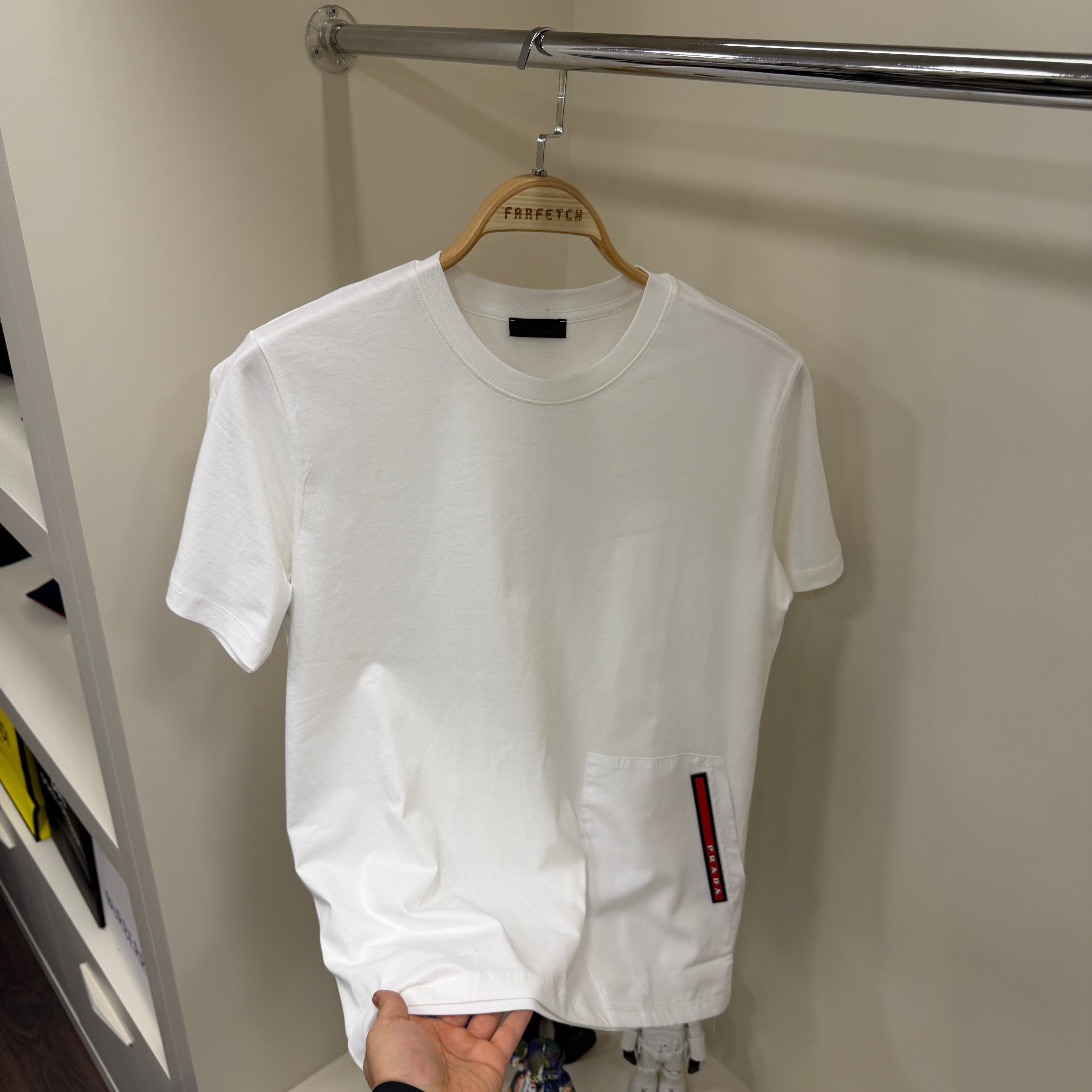 Prada Bel Detay Beyaz T-Shirt