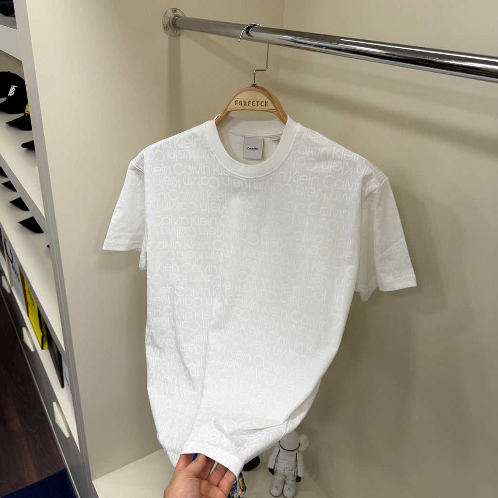 Calvin Klein Full Baskı Beyaz T-Shirt