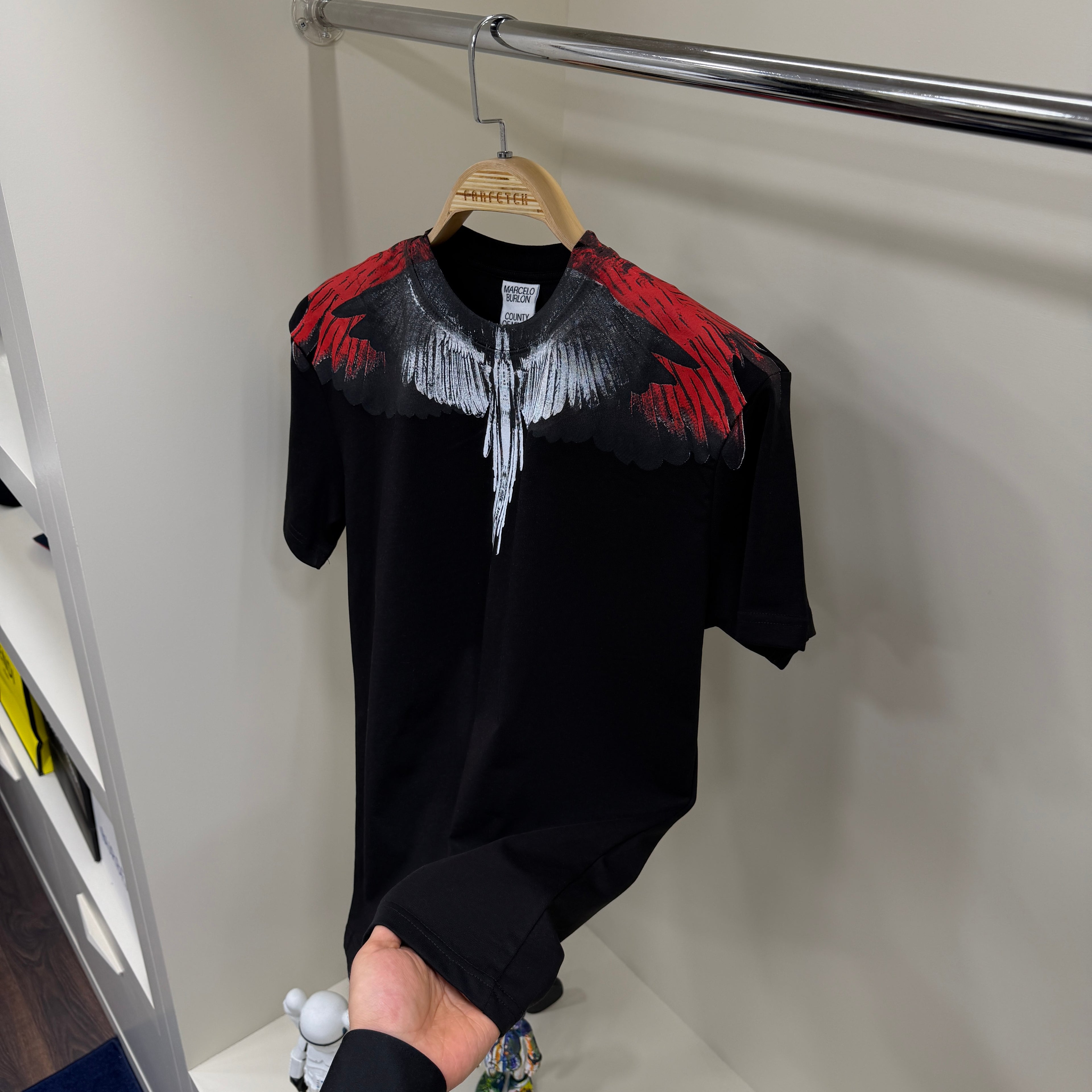 Marcelo Burlon Baskı Siyah  T-Shirt
